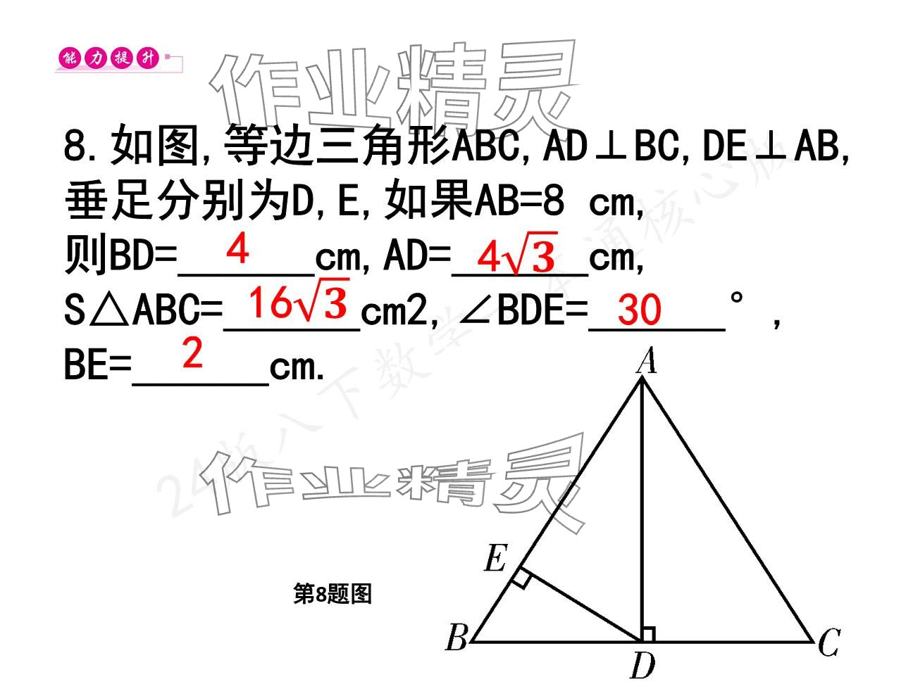 2025年一本通武漢出版社八年級數(shù)學下冊北師大版核心板 參考答案第25頁