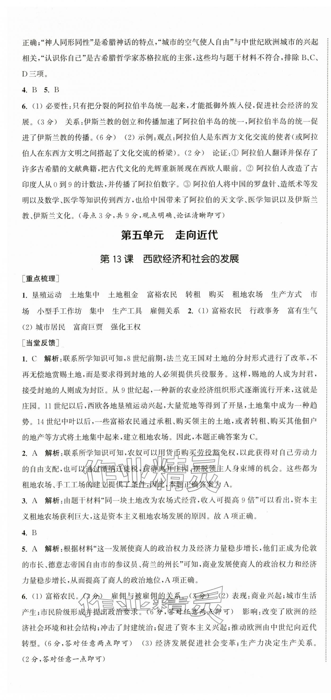 2025年通城学典活页检测九年级历史人教版 第7页