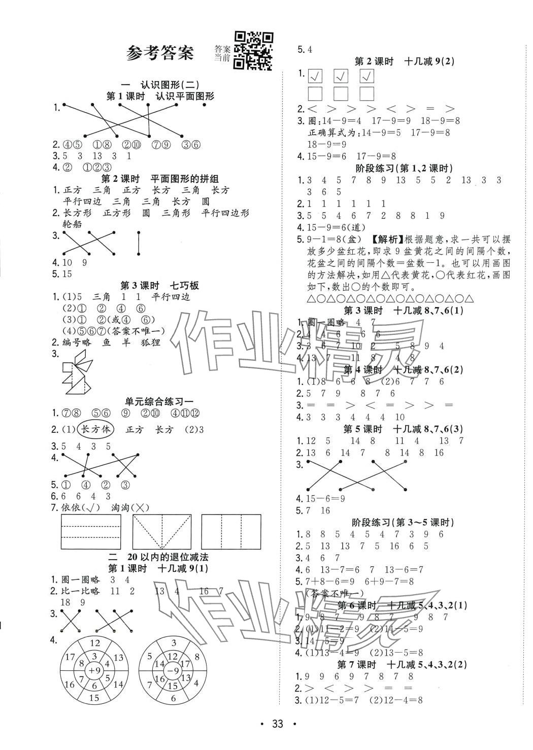 2024年全頻道課時作業(yè)一年級數(shù)學(xué)下冊人教版 第2頁