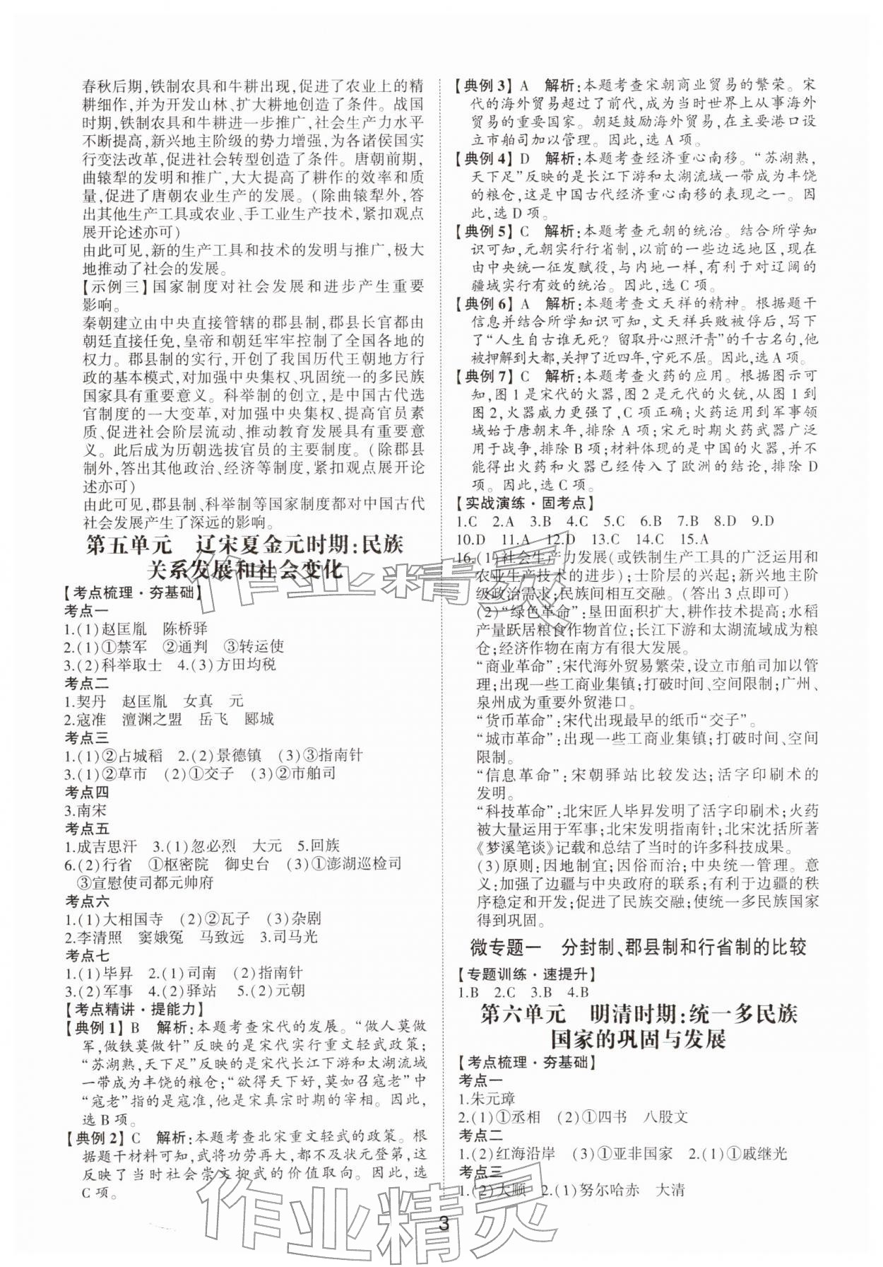 2026年初中总复习手册山东科学技术出版社历史 第3页