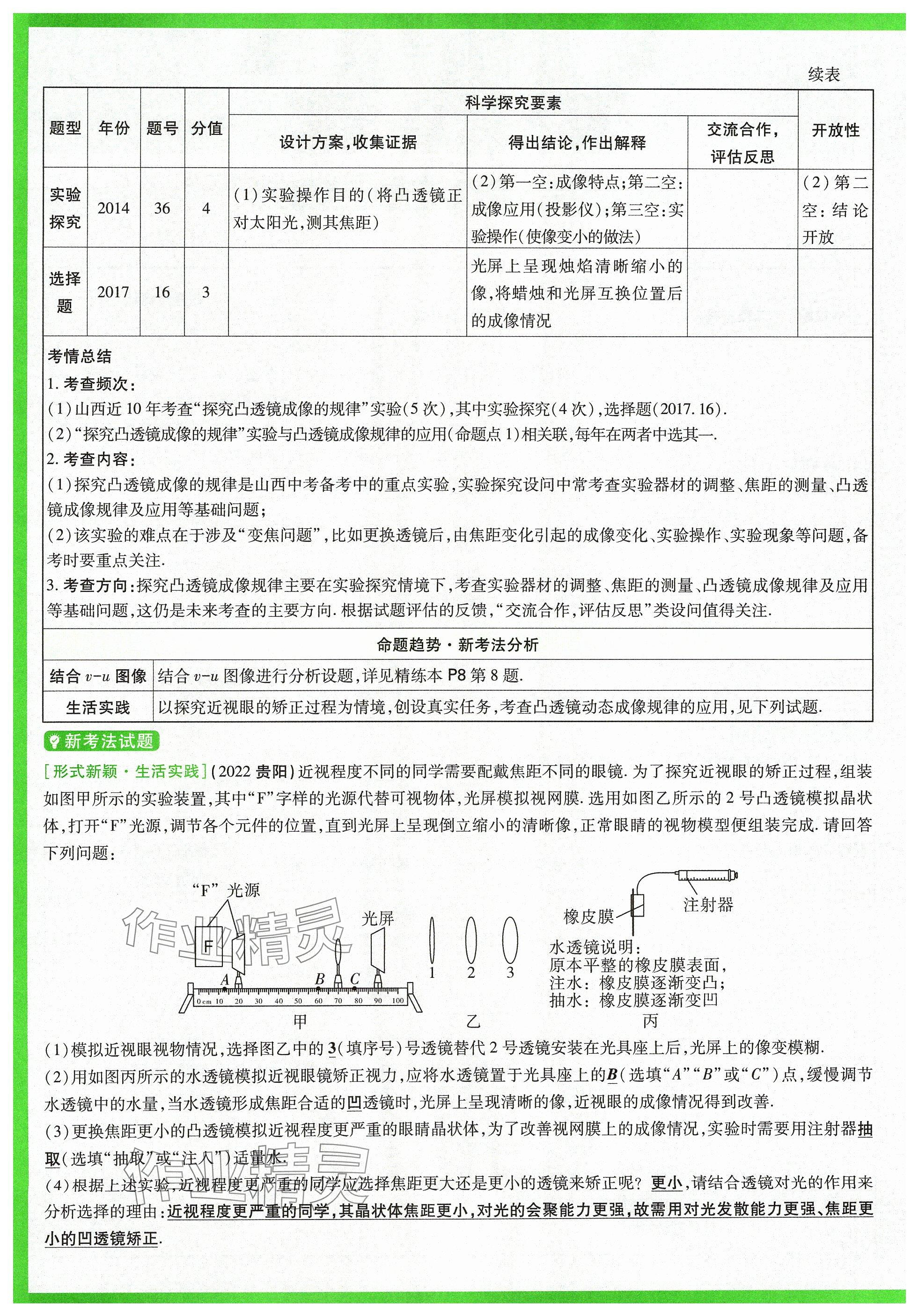 2024年萬唯中考試題研究物理山西專版 參考答案第16頁