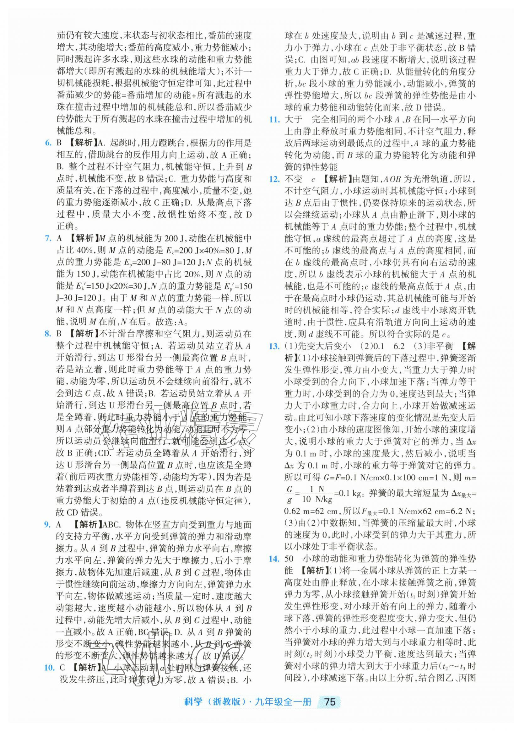 2026年励耘新培优九年级科学全一册浙教版&nbsp;第11页