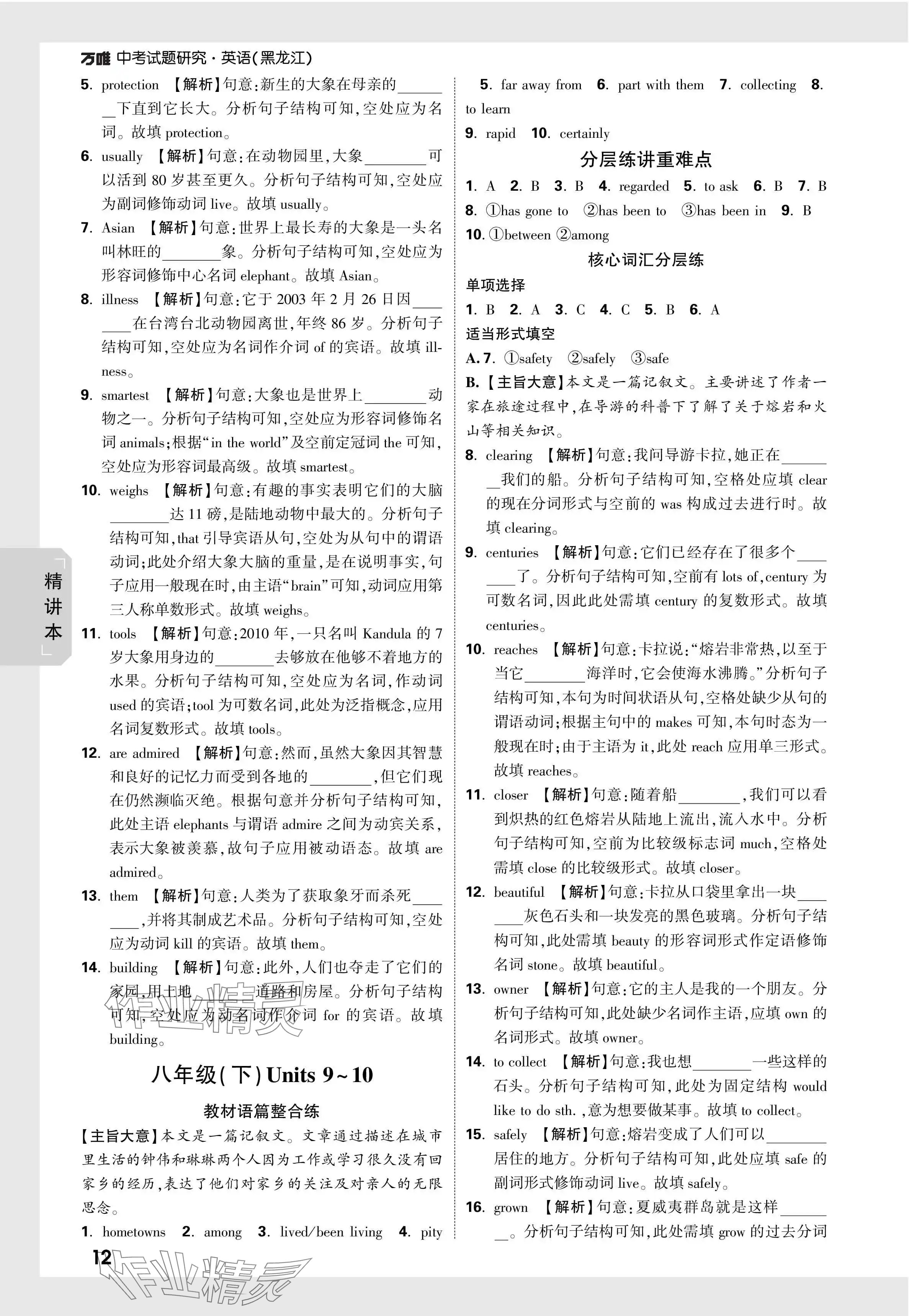 2024年万唯中考试题研究英语黑龙江专版 第12页