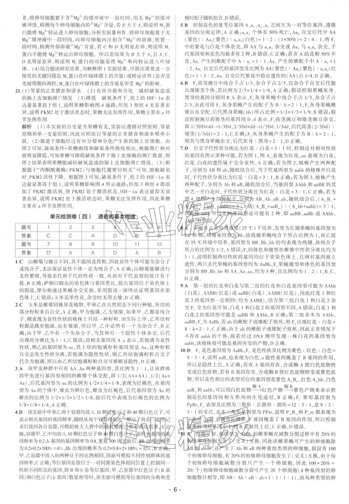 2026年3年高考2年模擬高考總復習全能通關卷高中生物&nbsp;第6頁