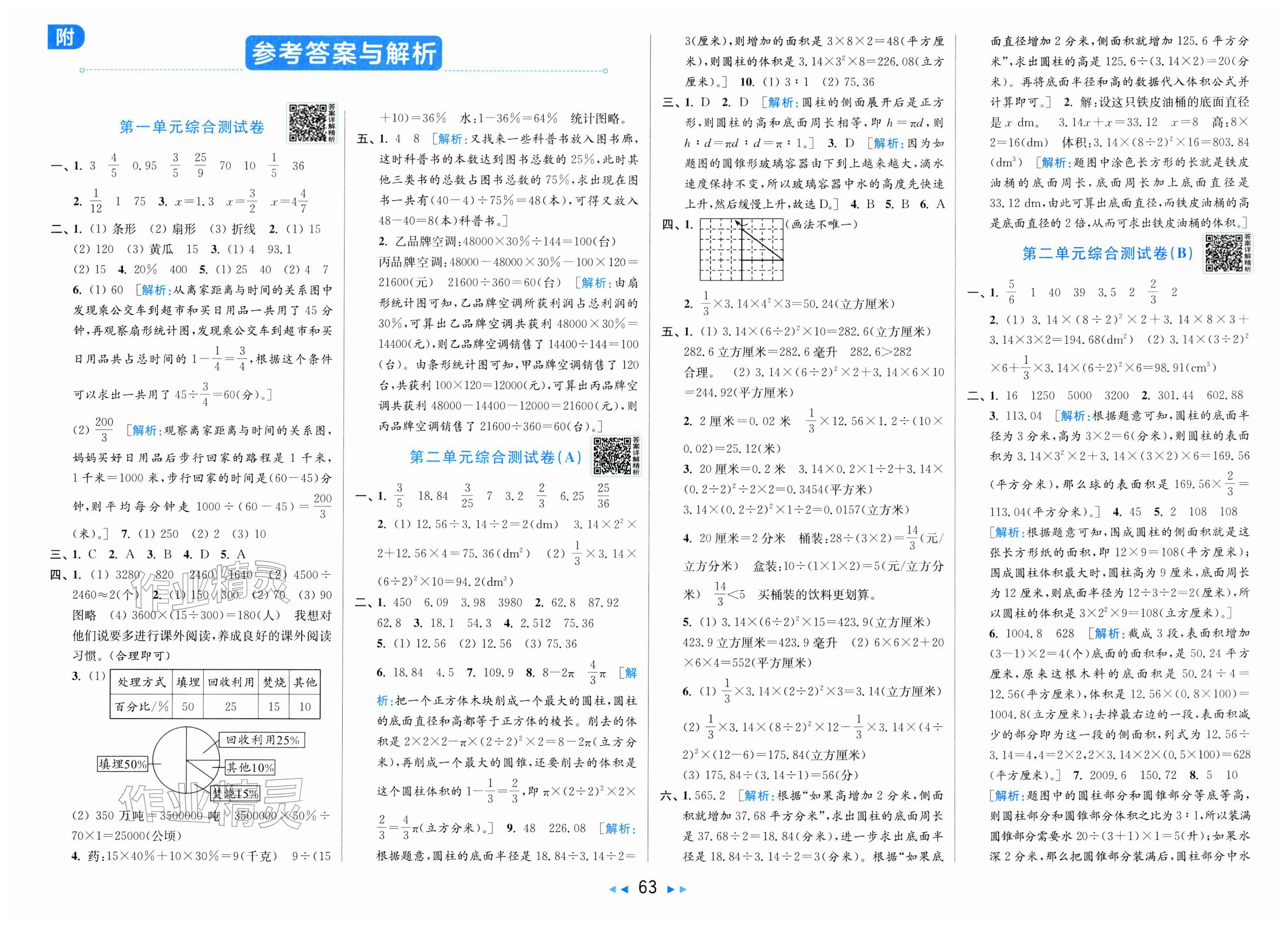 2026年亮点给力大试卷六年级数学下册苏教版&nbsp;第1页