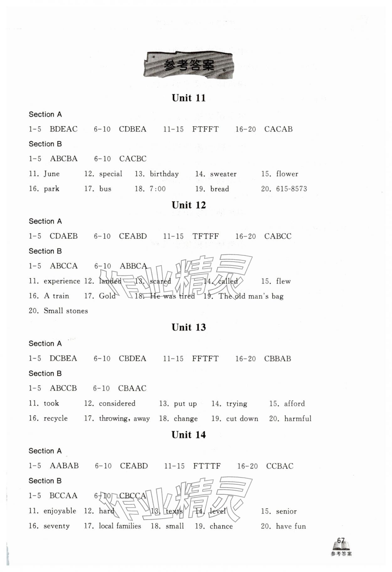 2025年长江作业本初中英语听力训练九年级下册人教版 第1页