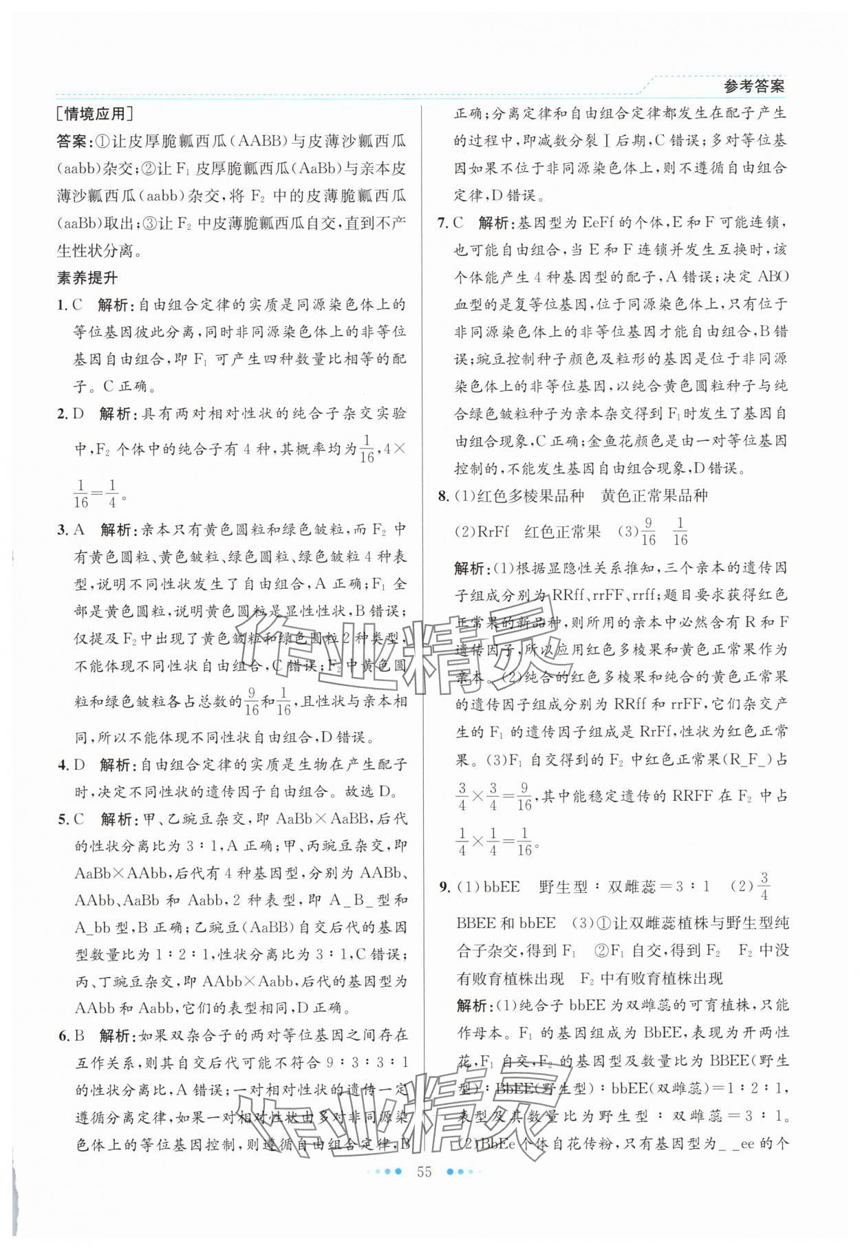 2025年暑假生活北京師范大學出版社高一生物人教版 第3頁