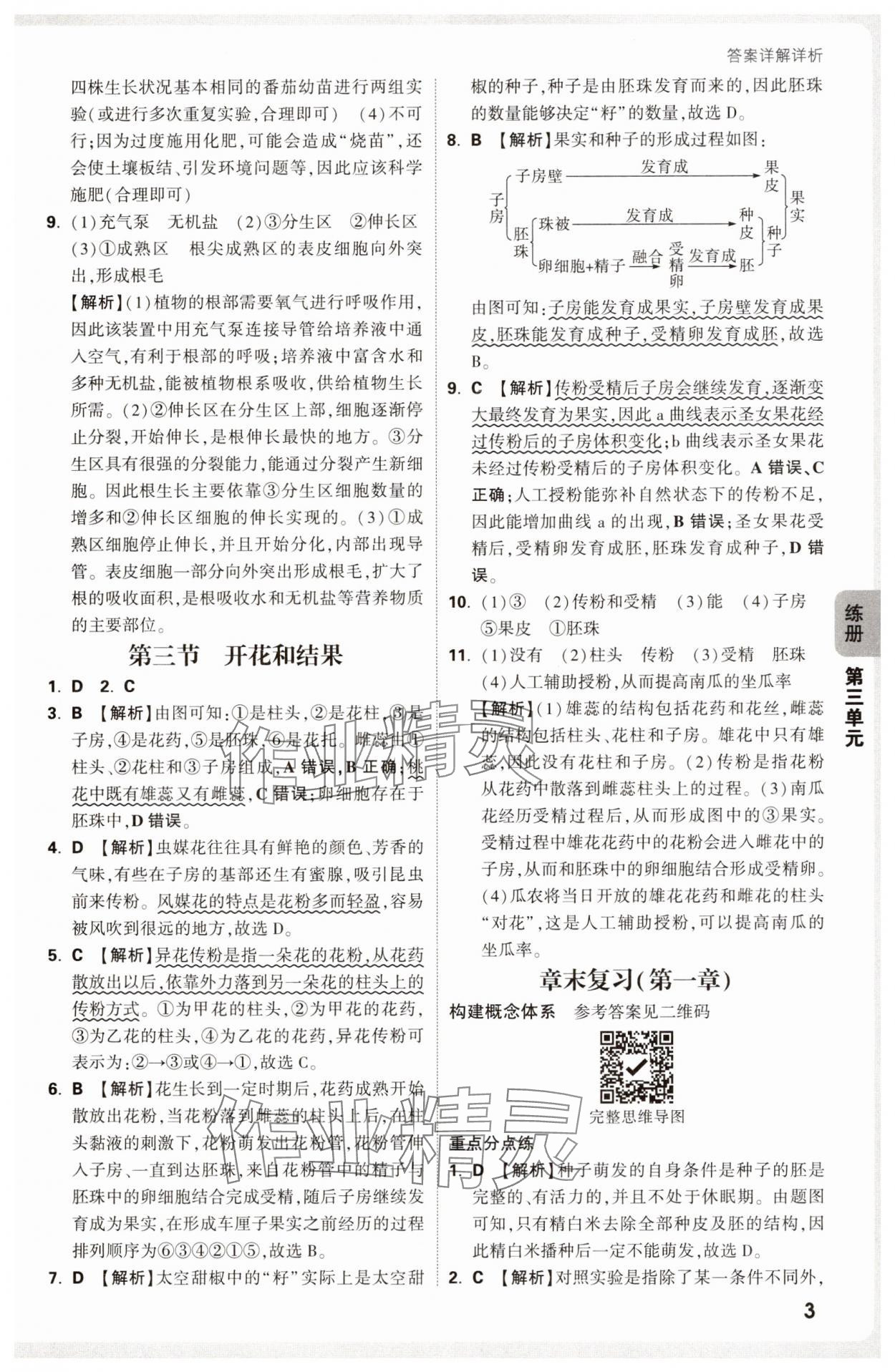 2025年萬唯中考情境題七年級生物下冊人教版 第3頁