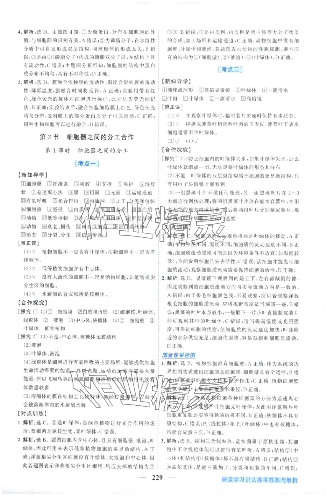 2025年新坐標同步練習高中生物必修第一冊人教版&nbsp;第9頁