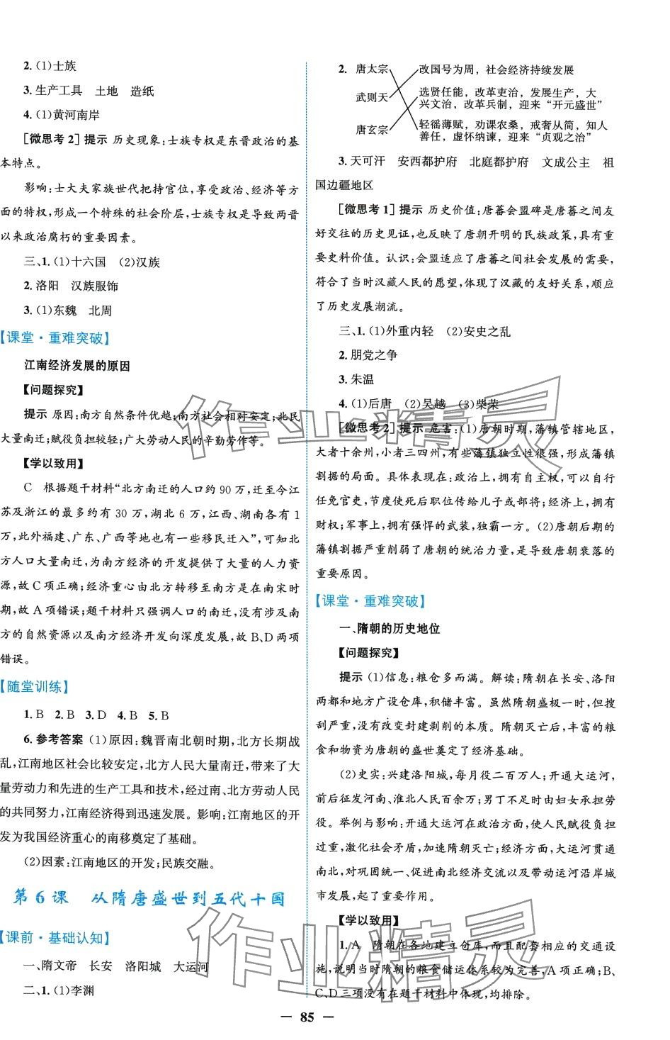 2024年同步学案解析与测评高中历史必修上册人教版&nbsp;第5页
