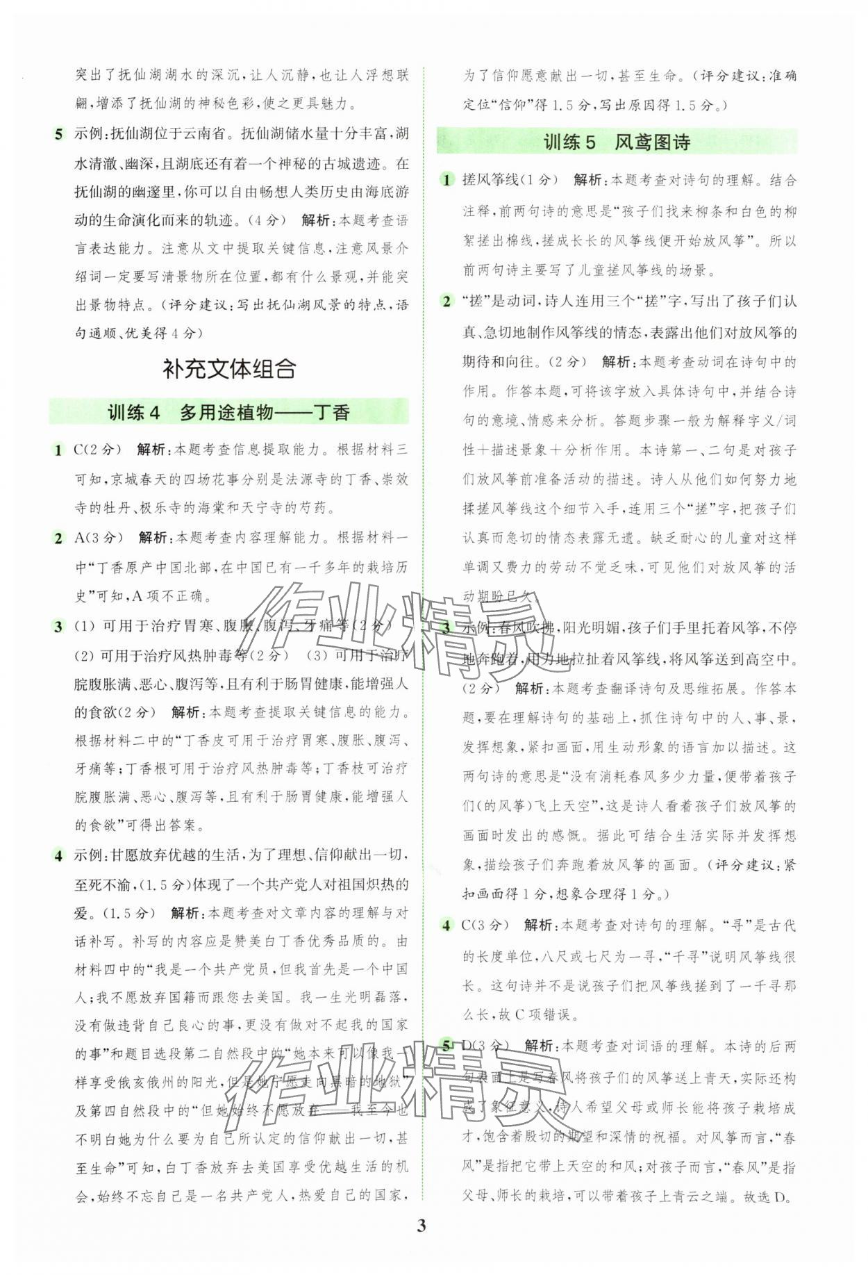 2025年通城學典組合訓練六年級語文上冊人教版 第3頁