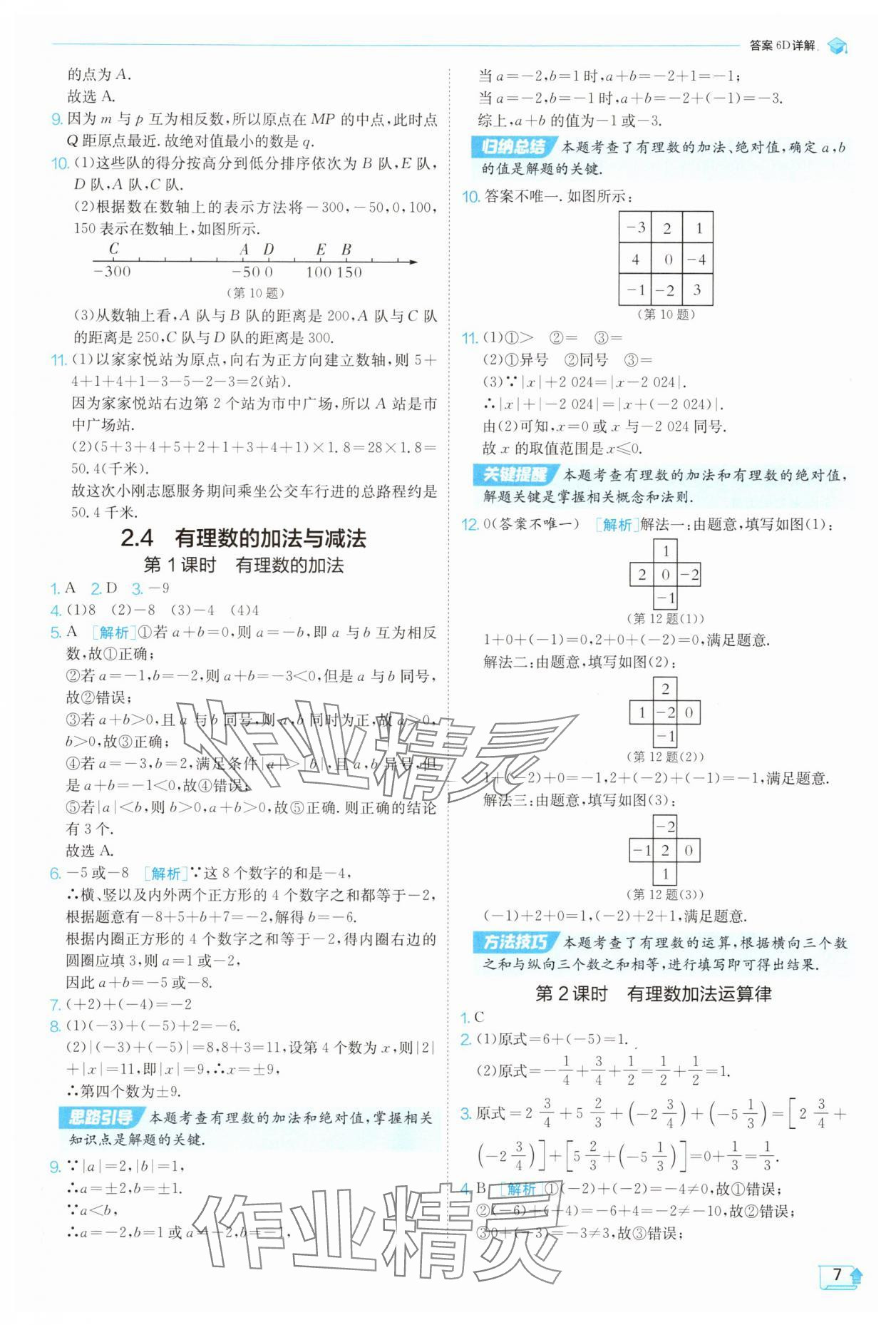 2025年實(shí)驗(yàn)班提優(yōu)訓(xùn)練七年級(jí)數(shù)學(xué)上冊(cè)蘇科版蘇州專版 第7頁