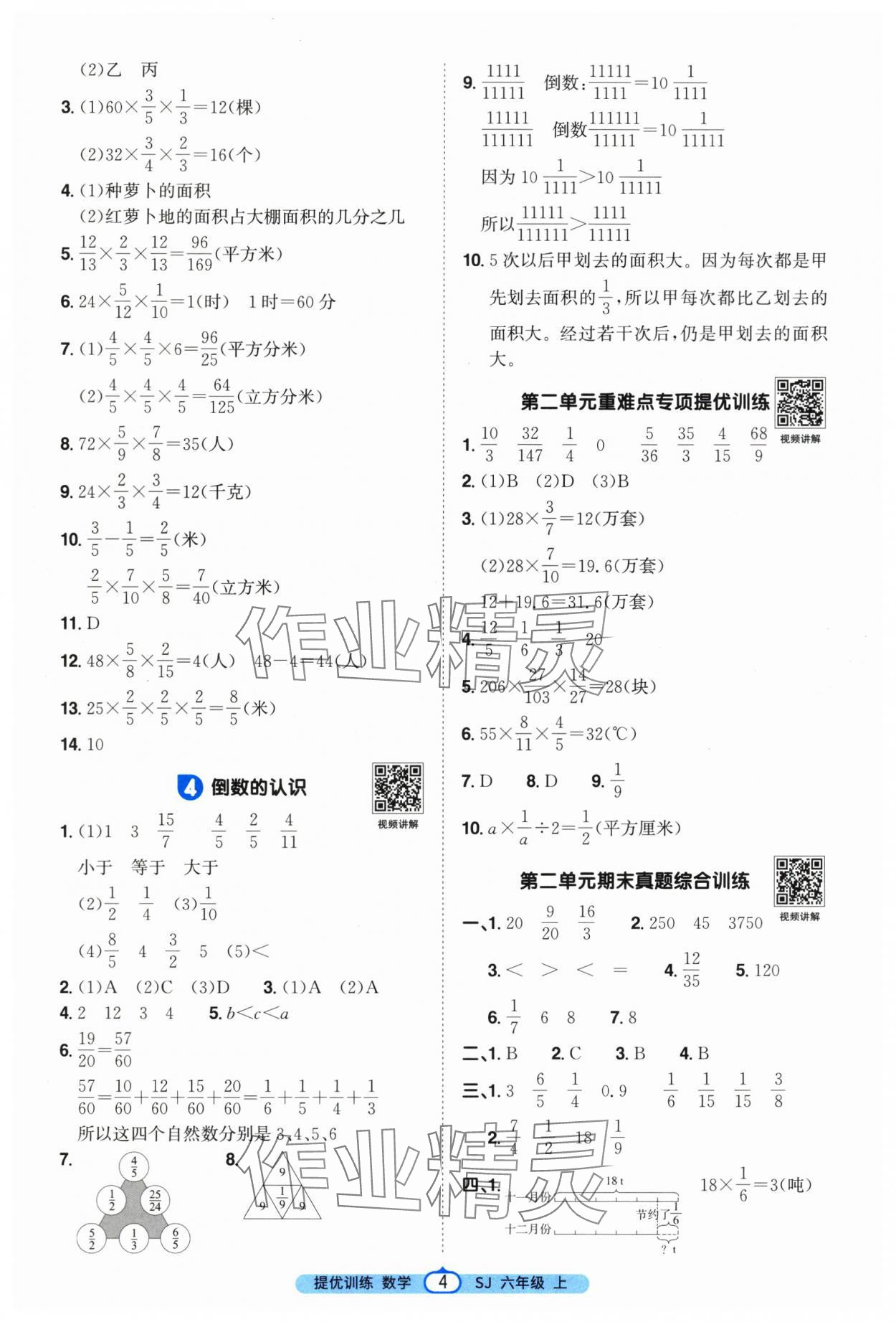 2025年阳光同学课时提优训练六年级数学上册苏教版 第4页