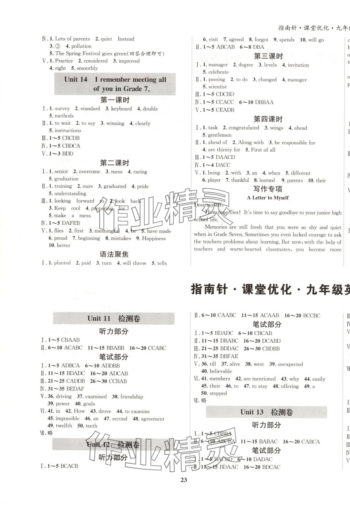 2025年指南针课堂优化九年级英语下册人教版&nbsp;第3页