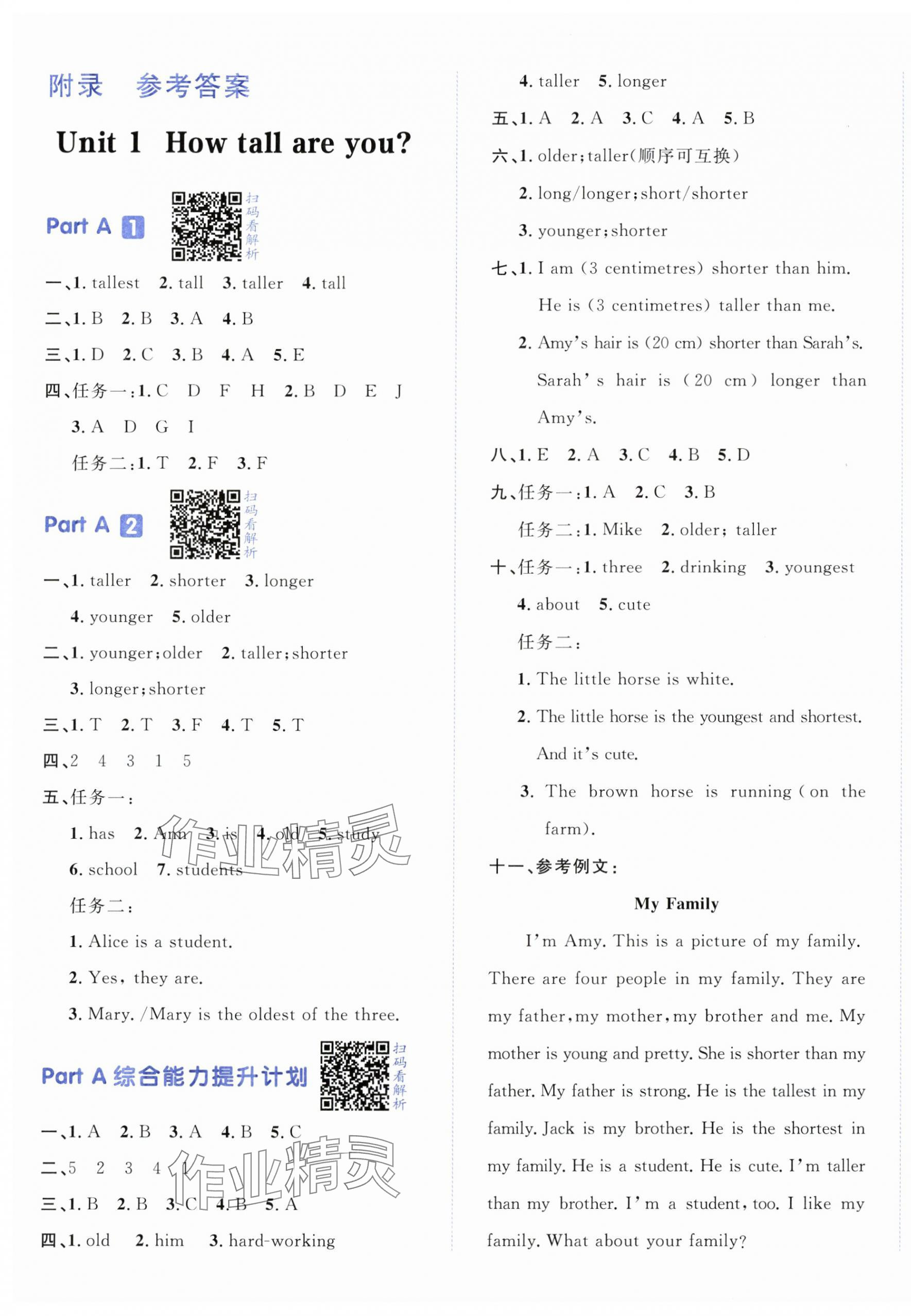 2024年陽光計劃小學同步六年級英語下冊人教版 第1頁