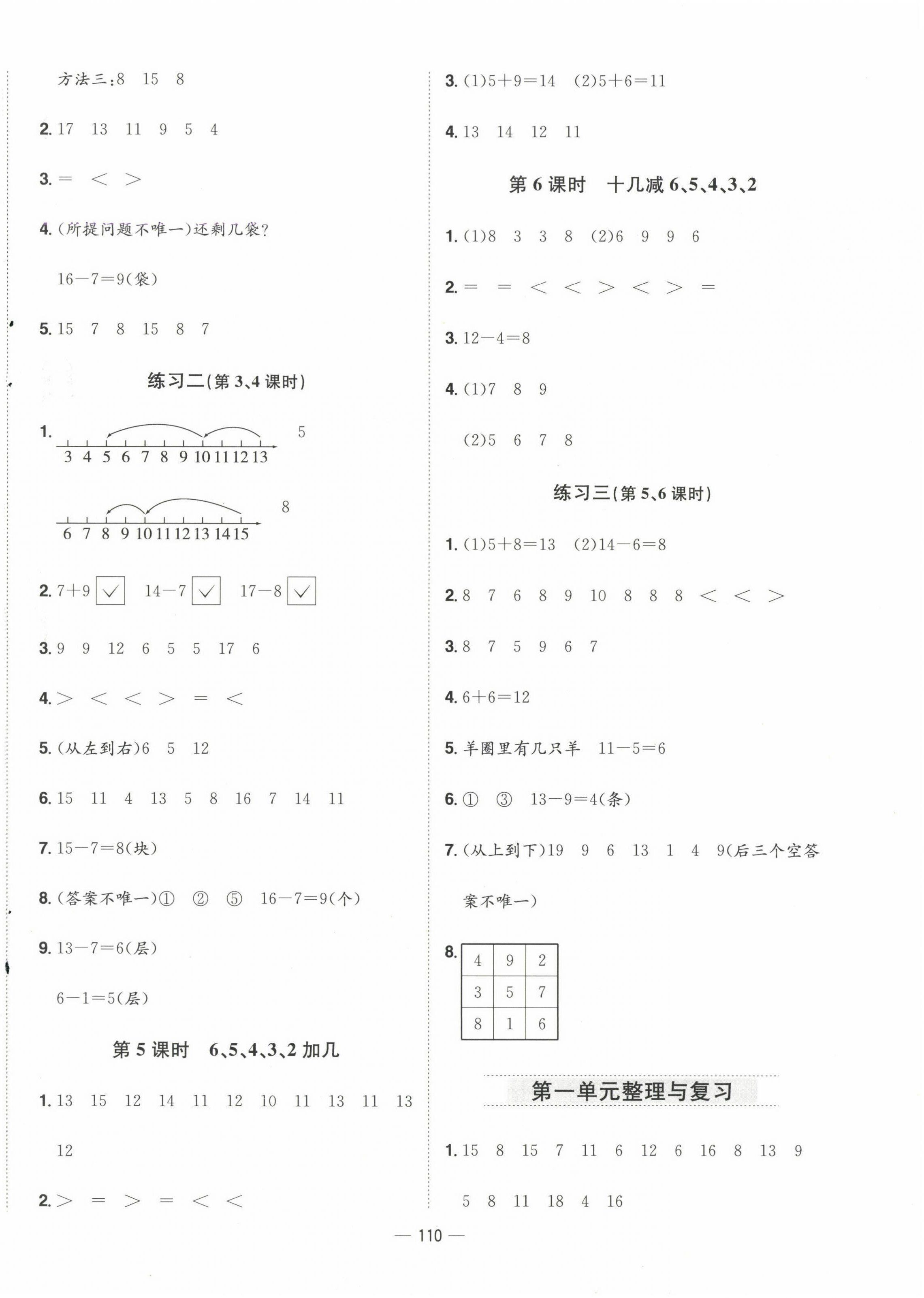 2025年新課標(biāo)同步練習(xí)一年級(jí)數(shù)學(xué)下冊(cè)蘇教版 第2頁