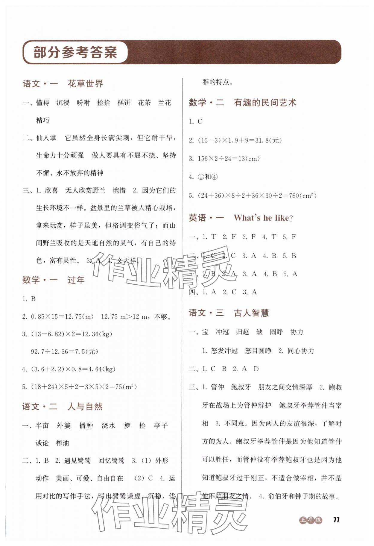 2025年全科拓展訓練冬令營五年級 第1頁