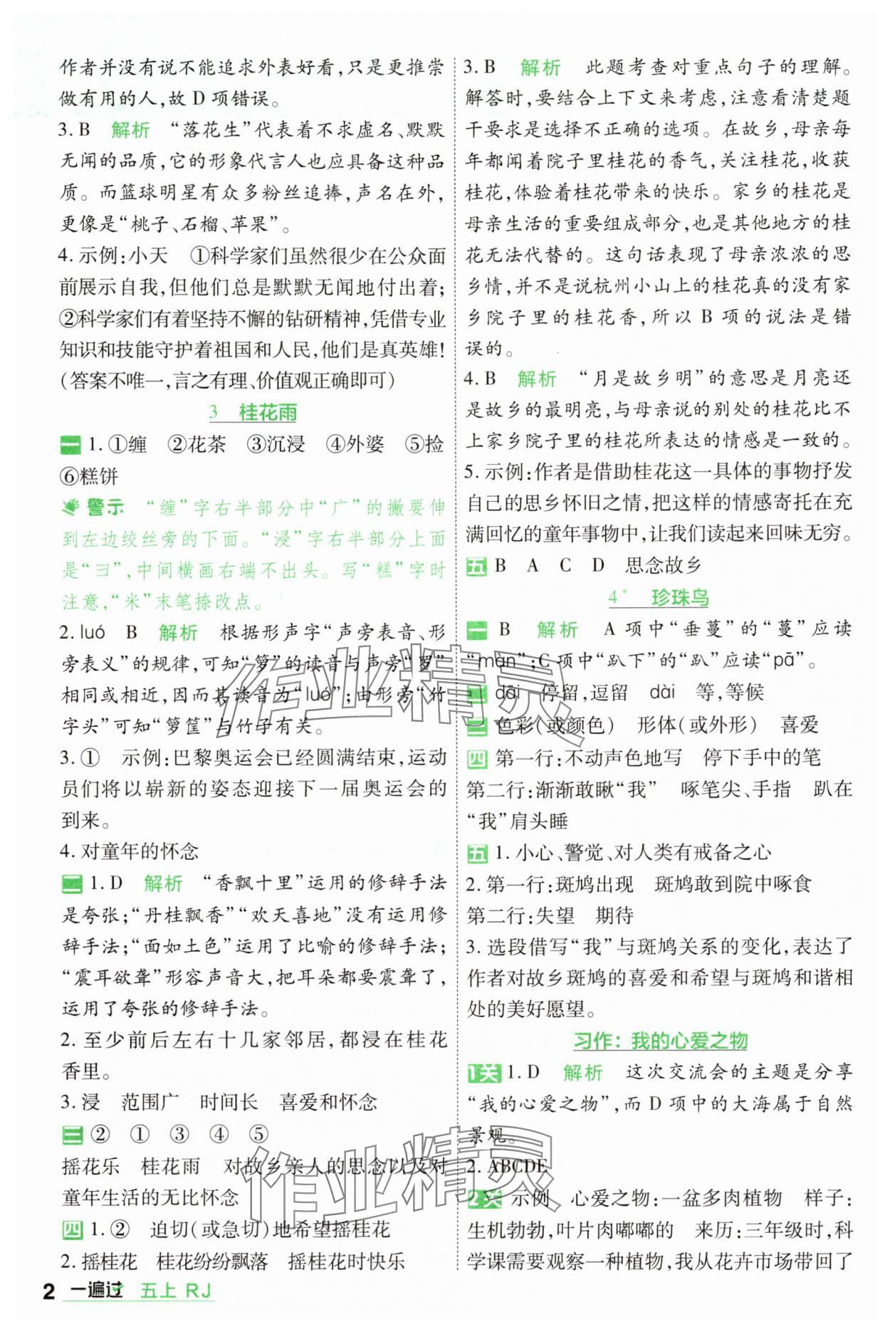 2025年一遍过五年级语文上册人教版 第2页