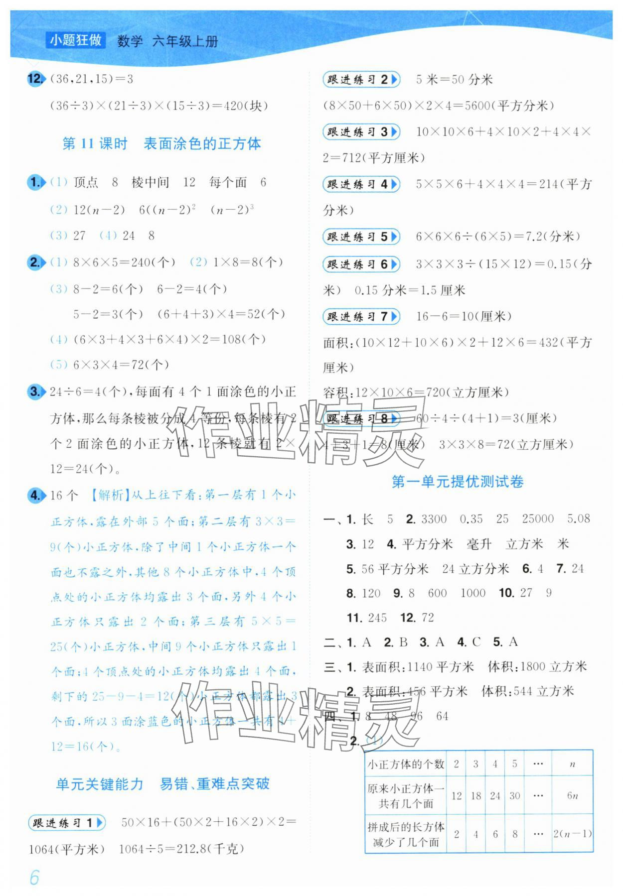 2024年小題狂做培優(yōu)作業(yè)本六年級(jí)數(shù)學(xué)上冊(cè)蘇教版 第6頁