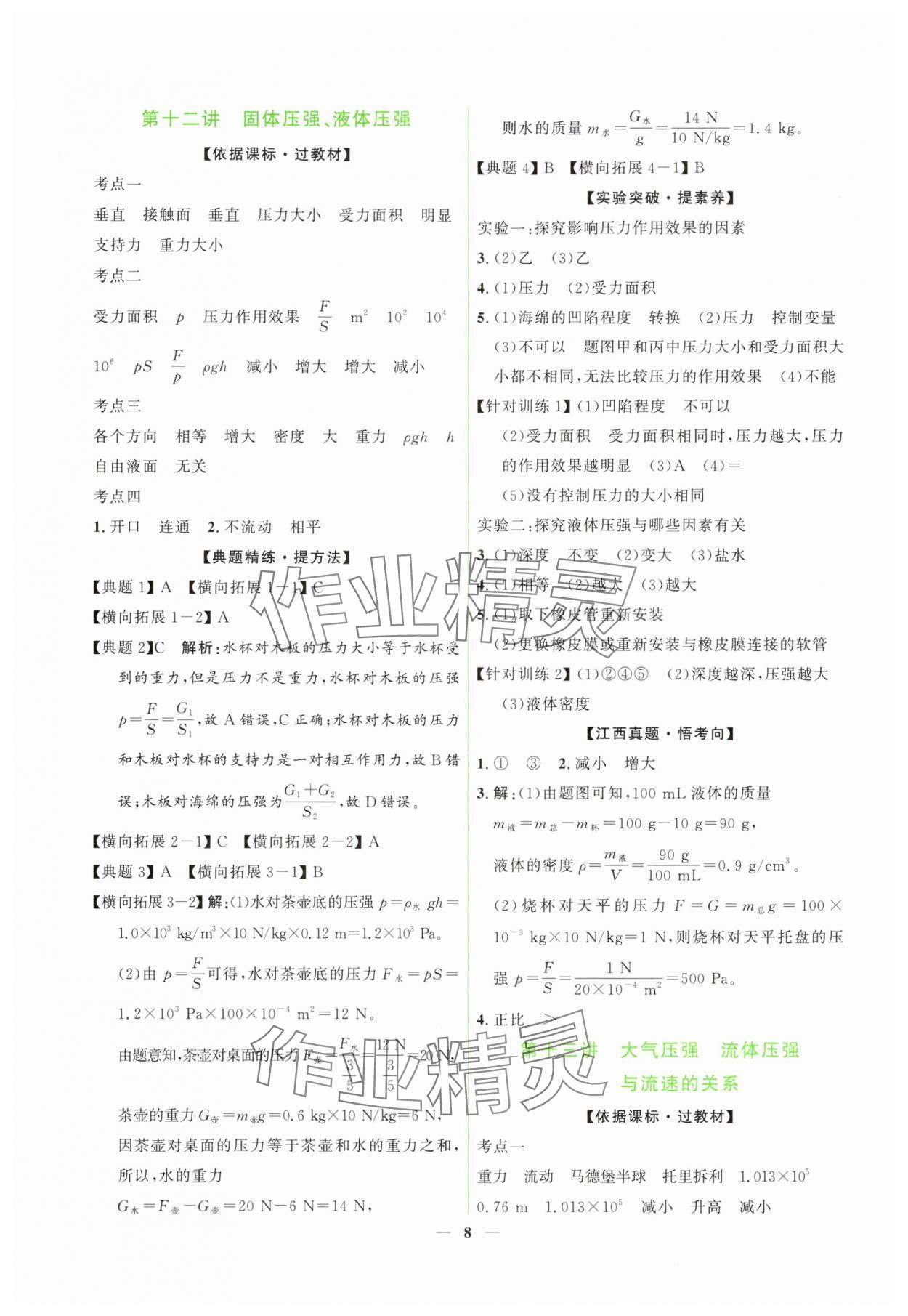 2025年芝麻開花學考方略物理中考江西專版 第8頁