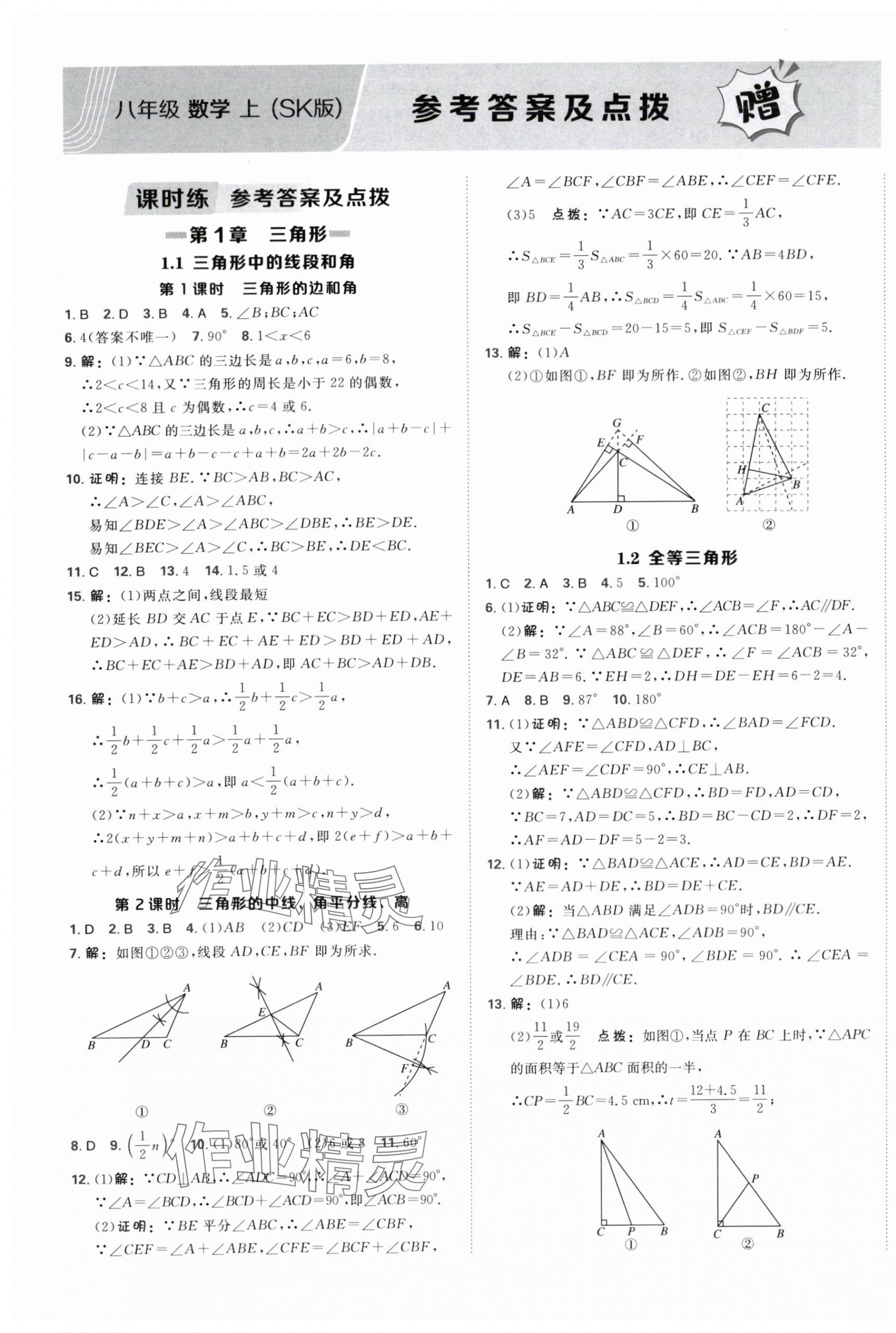2025年点拨训练八年级数学上册苏科版江苏专版 第1页