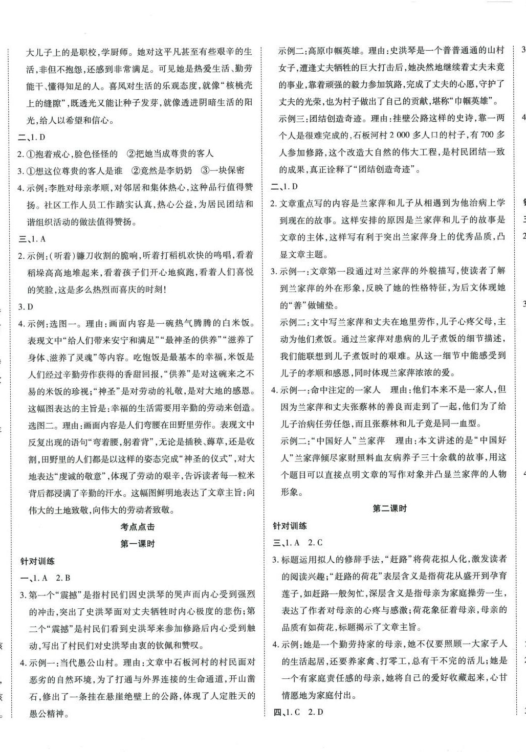 2024年中考必備云南美術(shù)出版社語文中考貴州專版 第10頁