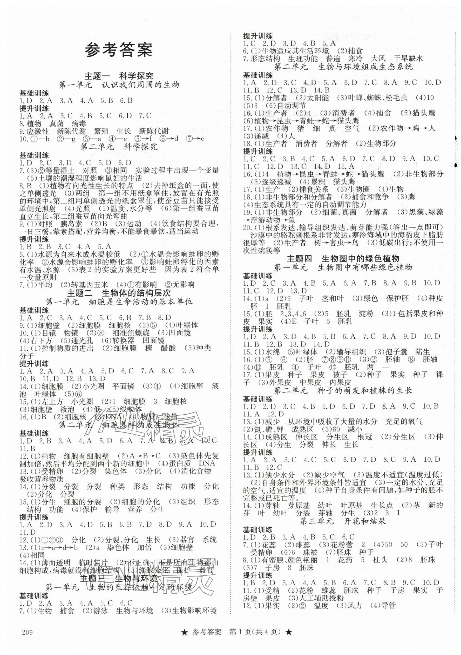 2024年沖刺會考通八年級生物 第1頁