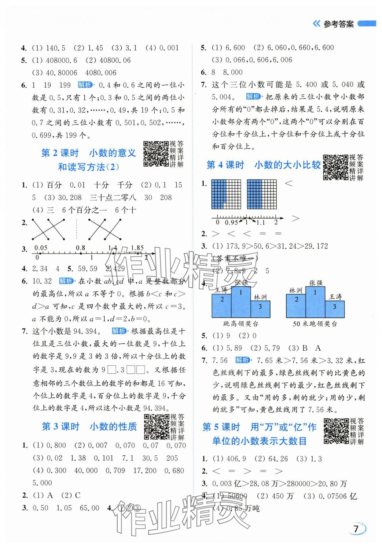 2025年亮点给力新情境素养练五年级数学上册苏教版江苏专版&nbsp;第7页