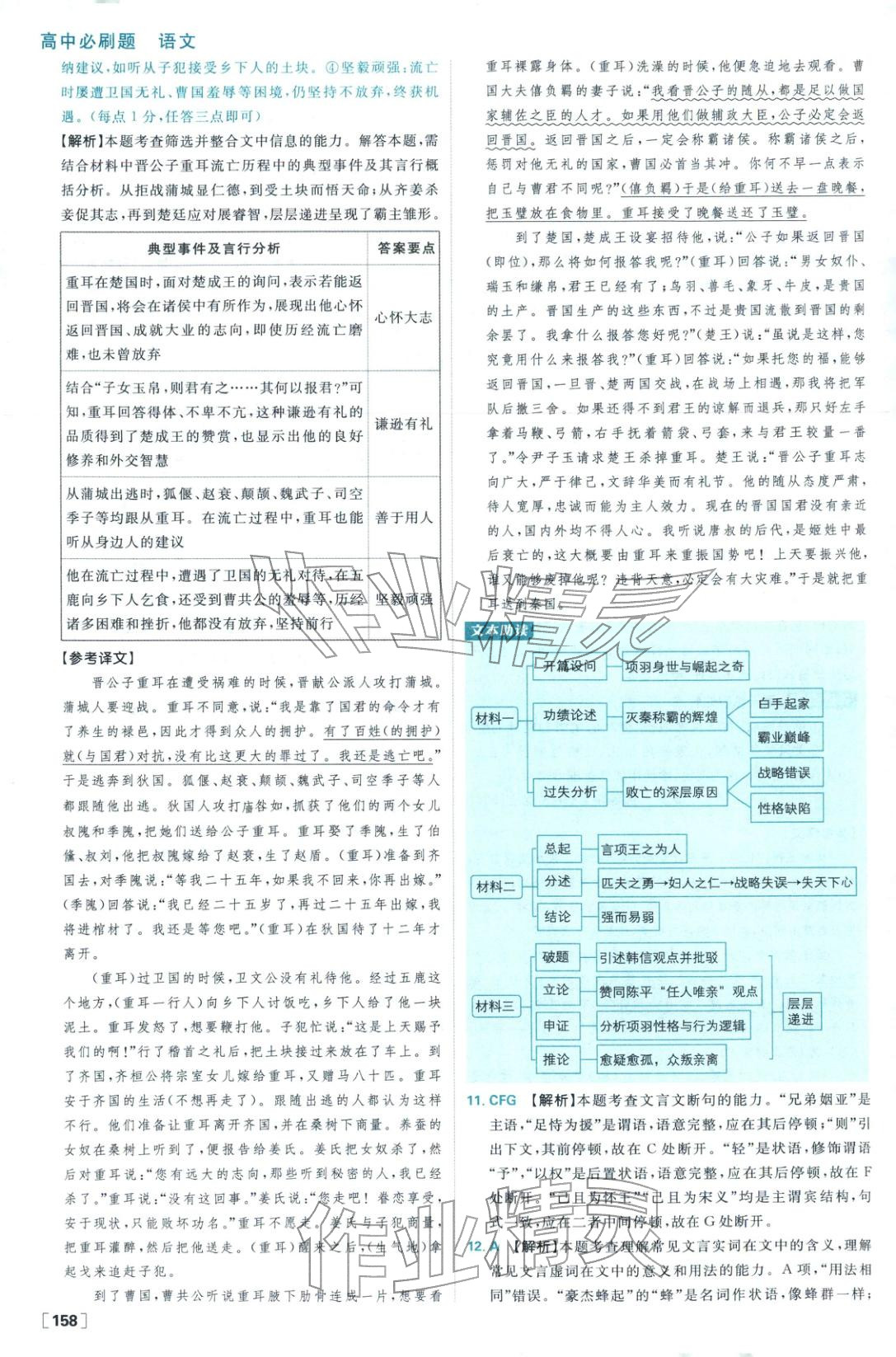 2026年高中必刷题高中语文必修下册人教版 参考答案第10页