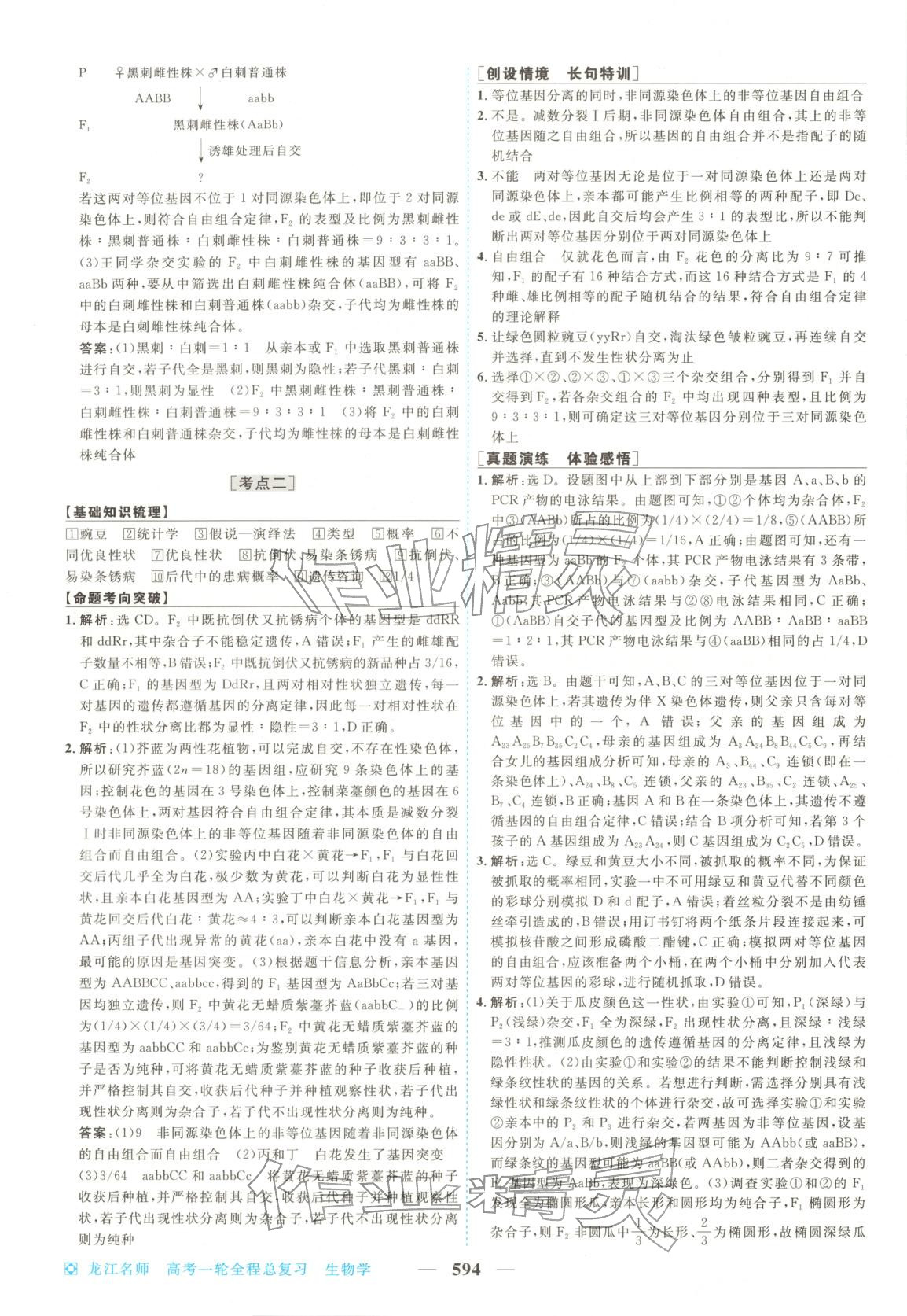 2026年龙江名师高考一轮全程总复习生物&nbsp;第28页