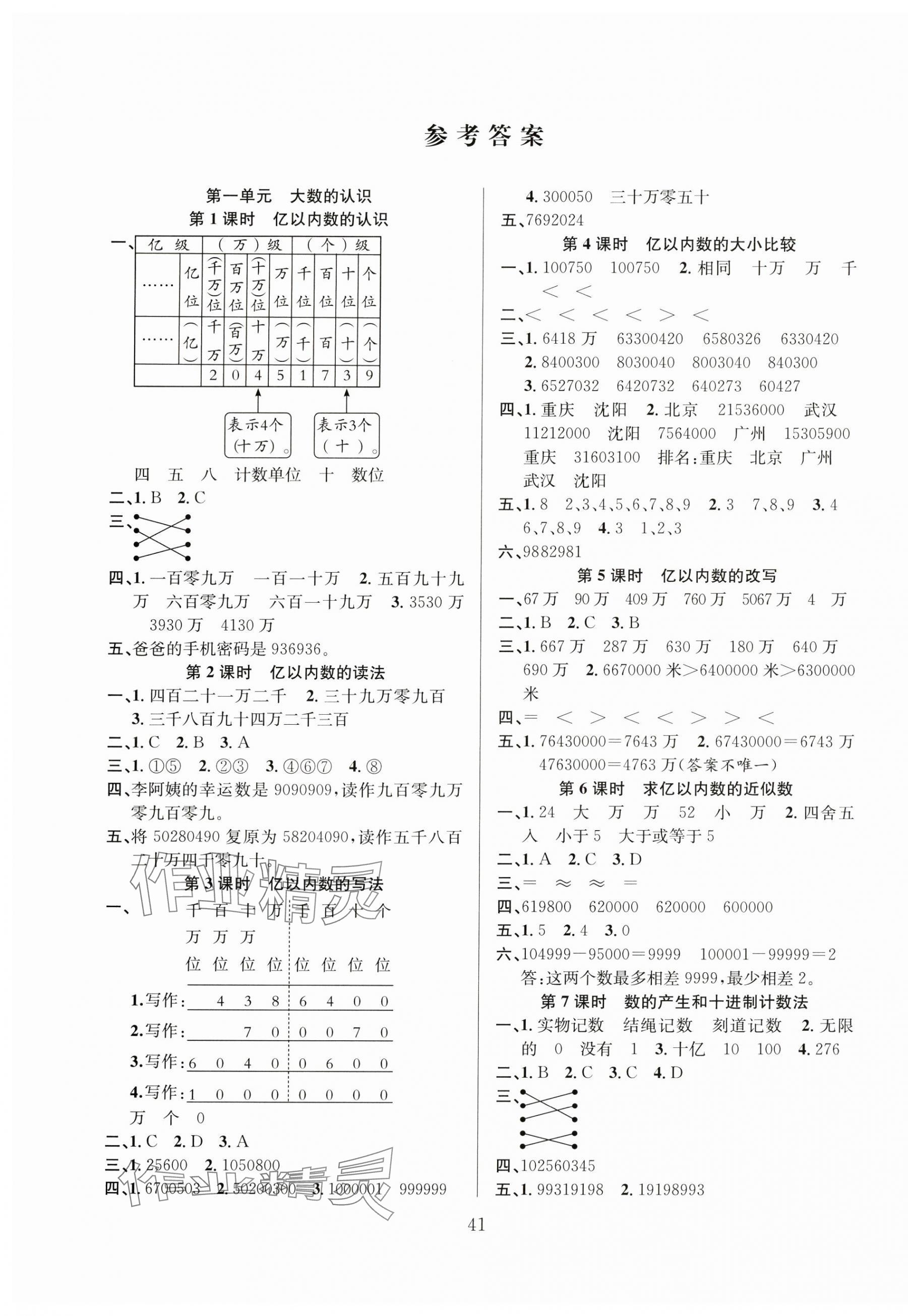 2024年陽光課堂課時(shí)作業(yè)四年級(jí)數(shù)學(xué)上冊(cè)人教版 第1頁