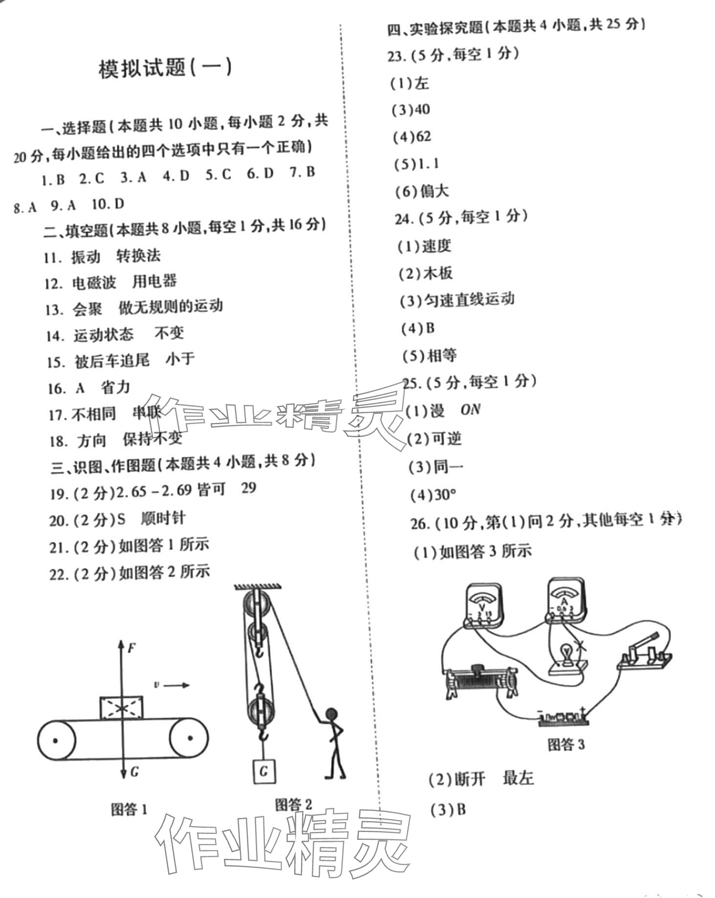 2024年甘肅省高中階段學(xué)校招生考試說明與復(fù)習(xí)指導(dǎo)高中物理 第1頁