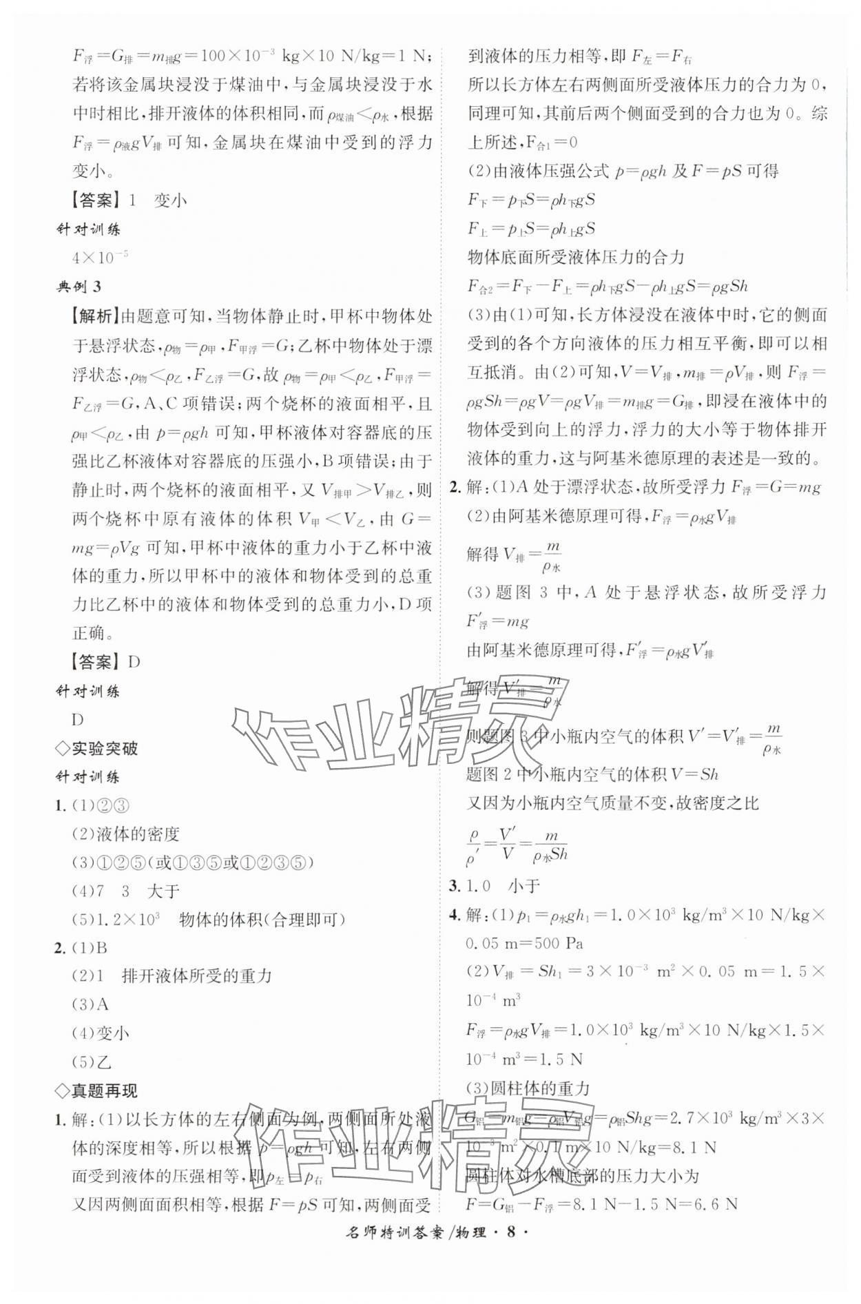 2024年名師特訓物理安徽專版 第8頁