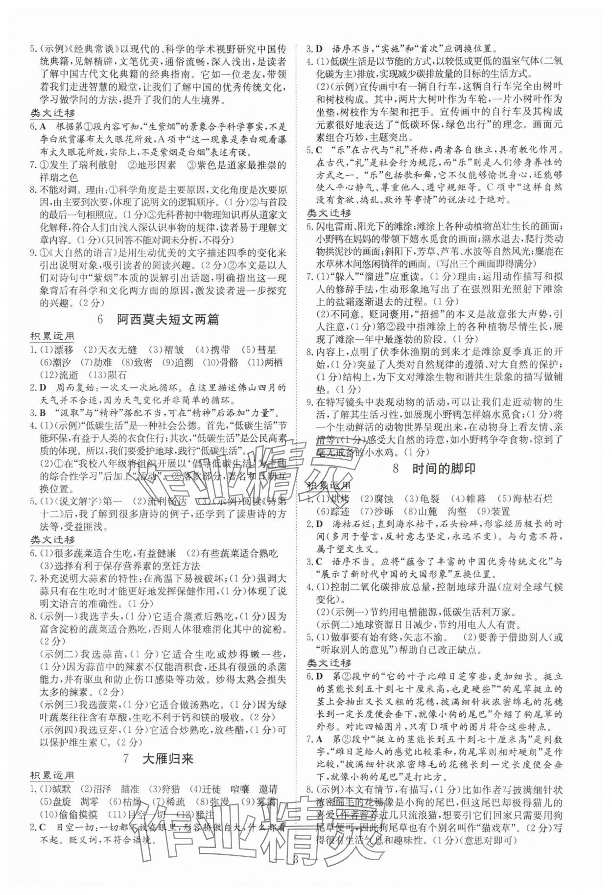 2025年初中同步學(xué)習(xí)導(dǎo)與練核心素養(yǎng)提升八年級語文下冊人教版廣東專版 第3頁