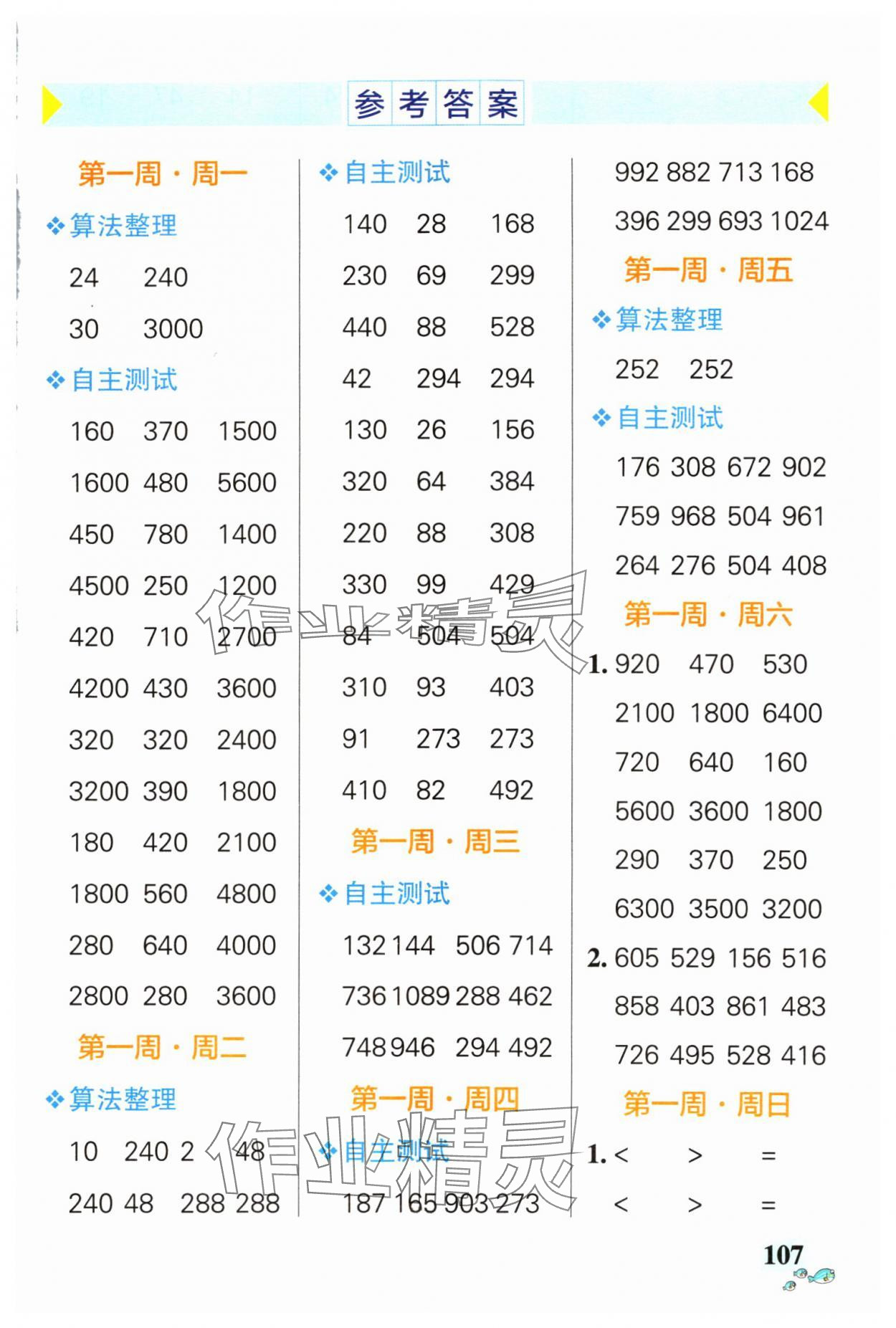 2024年小學(xué)學(xué)霸天天計(jì)算三年級(jí)下冊(cè)蘇教版 第1頁(yè)