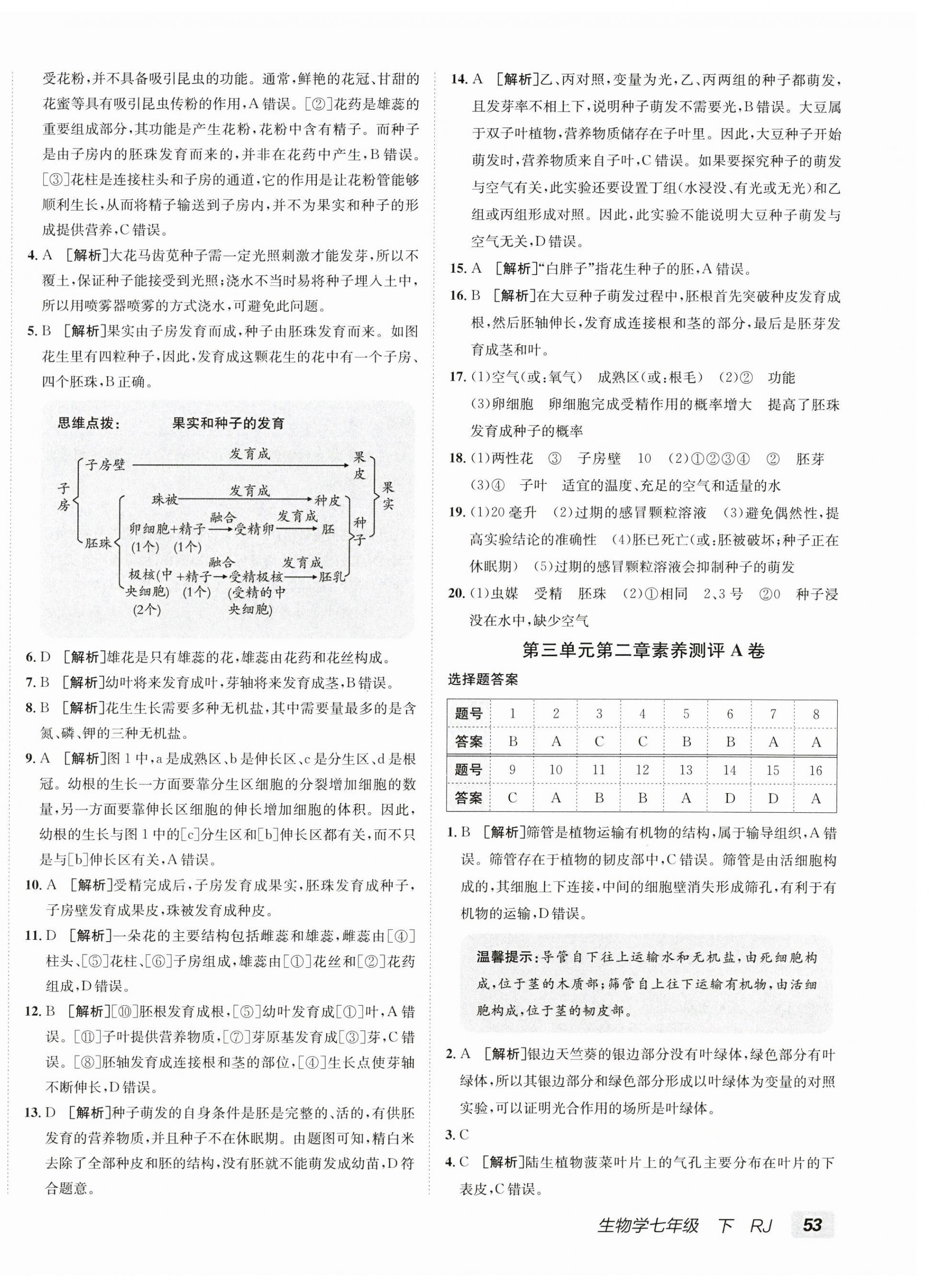 2026年海淀单元测试AB卷七年级生物下册人教版&nbsp;第2页