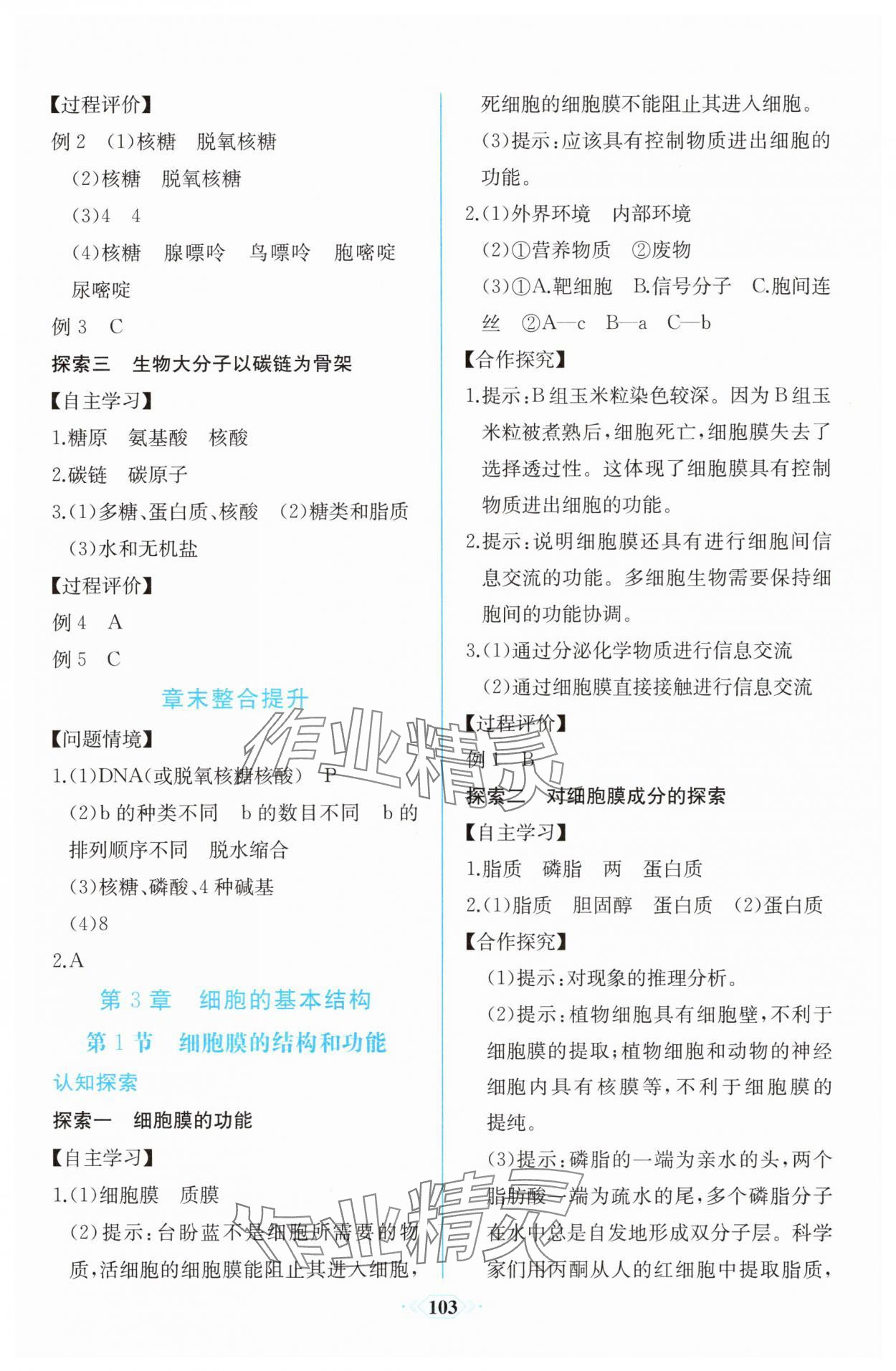 2025年课时练新课程学习评价方案高中生物必修1人教版增强版&nbsp;第9页