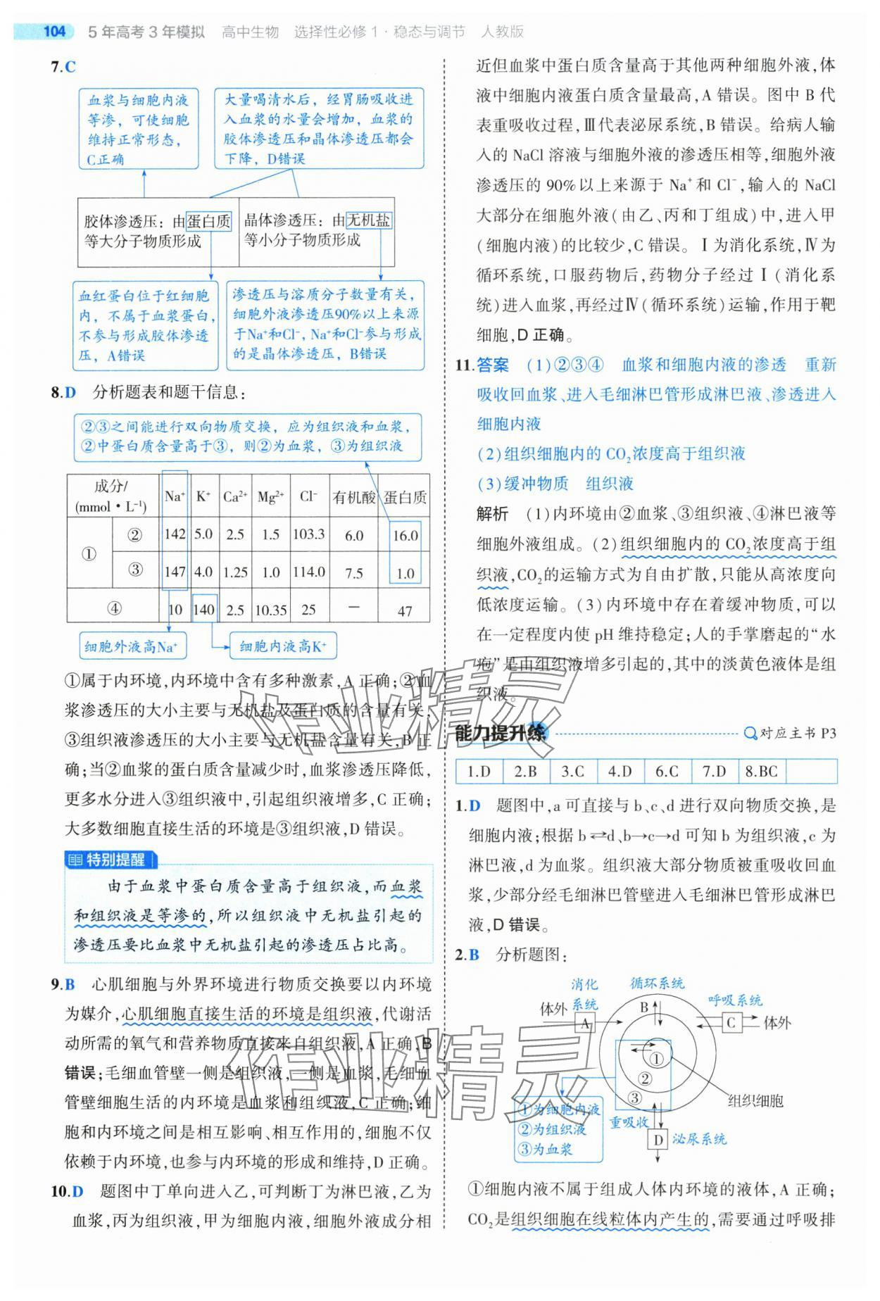 2025年5年高考3年模擬高中生物選擇性必修1人教版 第2頁