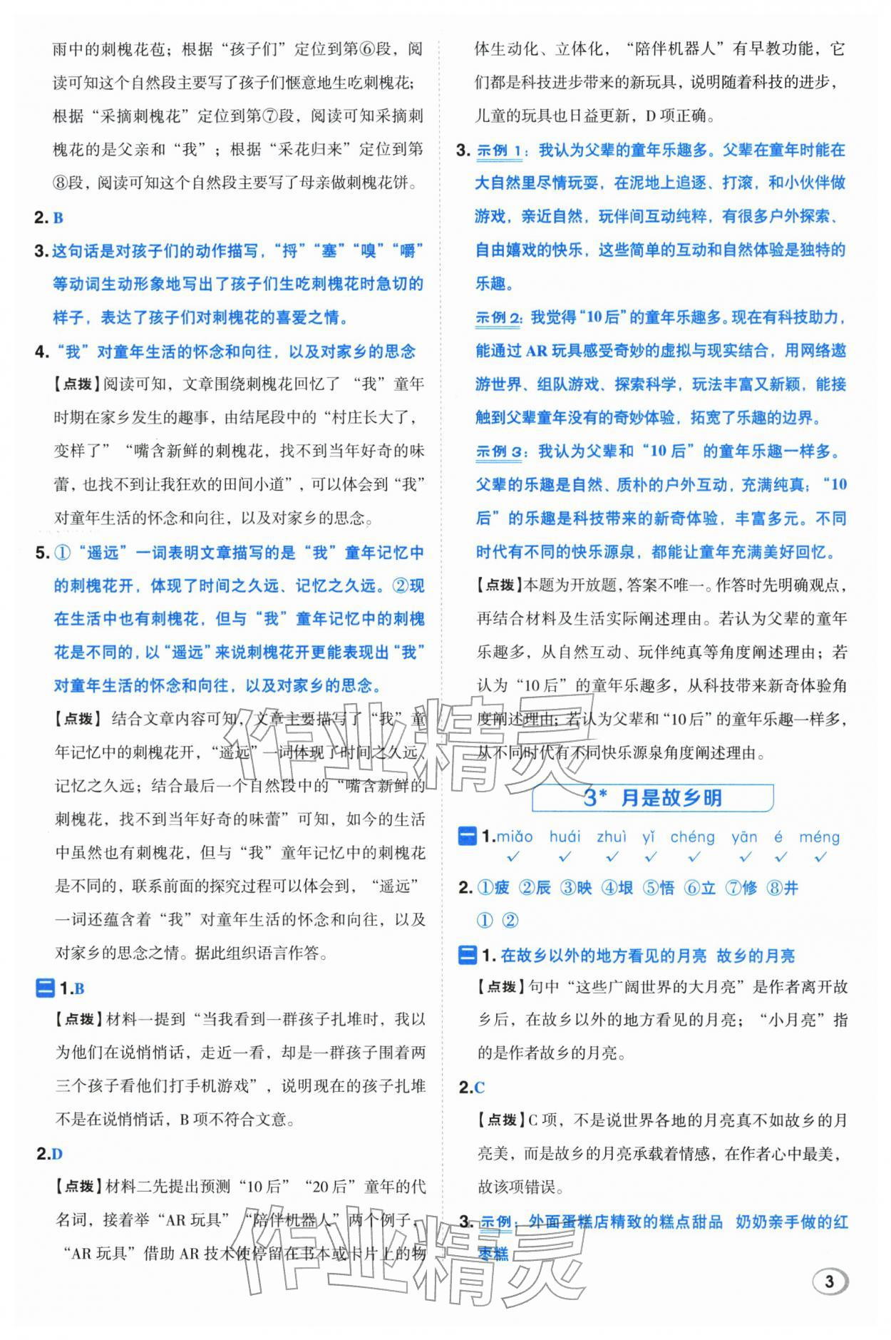2026年综合应用创新题典中点五年级语文下册人教版&nbsp;第3页