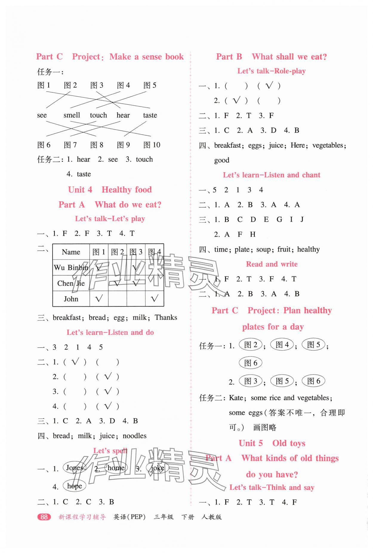 2025年新課程學(xué)習(xí)輔導(dǎo)三年級(jí)英語(yǔ)下冊(cè)人教版 第4頁(yè)