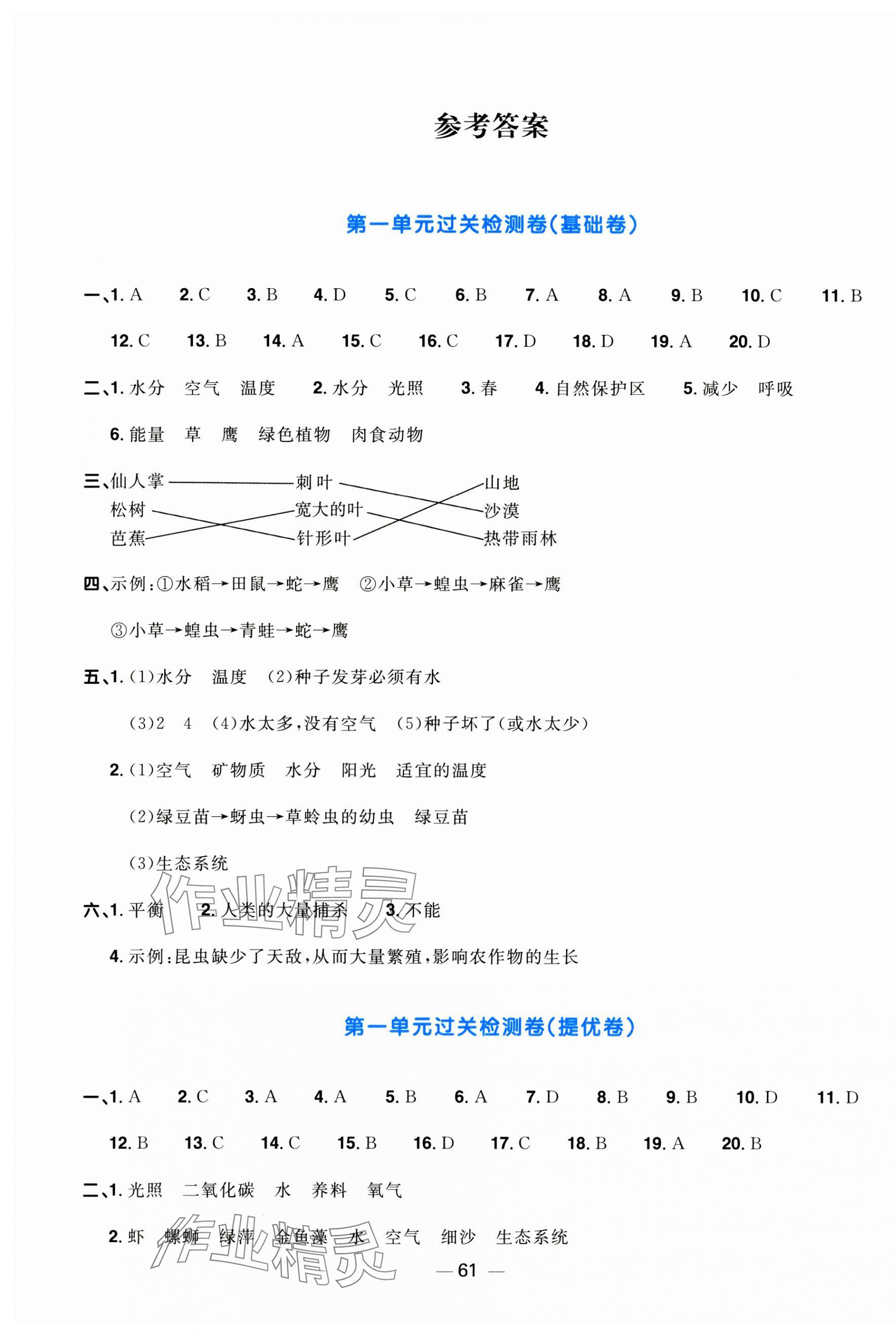 2025年阳光同学一线名师全优好卷五年级科学下册教科版 第1页