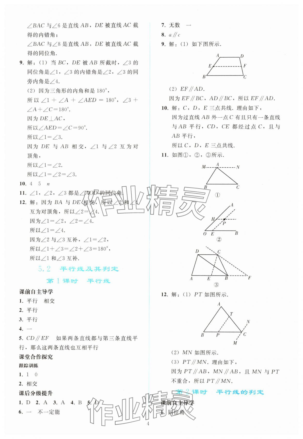 2024年同步輕松練習七年級數(shù)學下冊人教版 參考答案第3頁