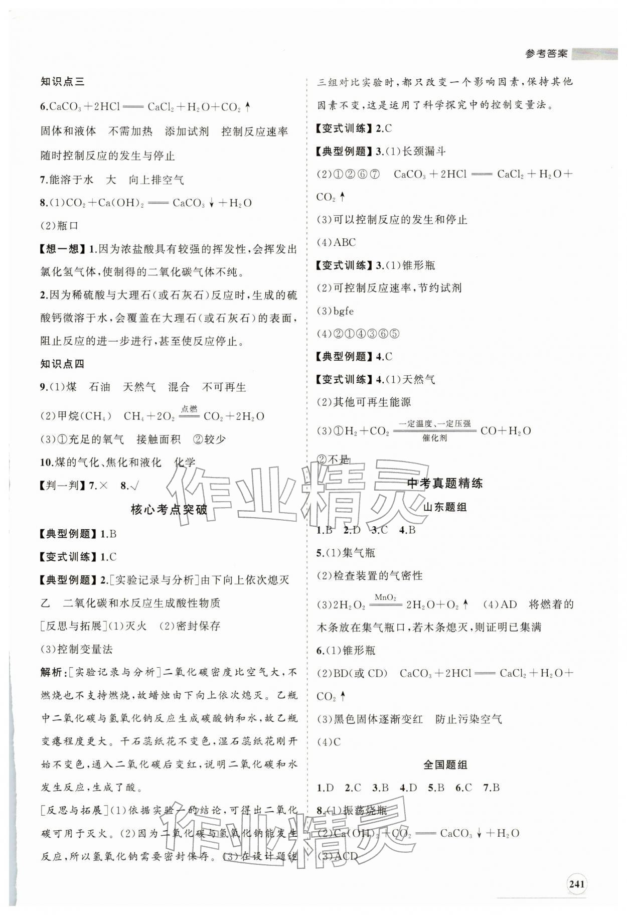2026年初中總復(fù)習(xí)手冊(cè)山東人民出版社化學(xué)魯教版&nbsp;第9頁(yè)