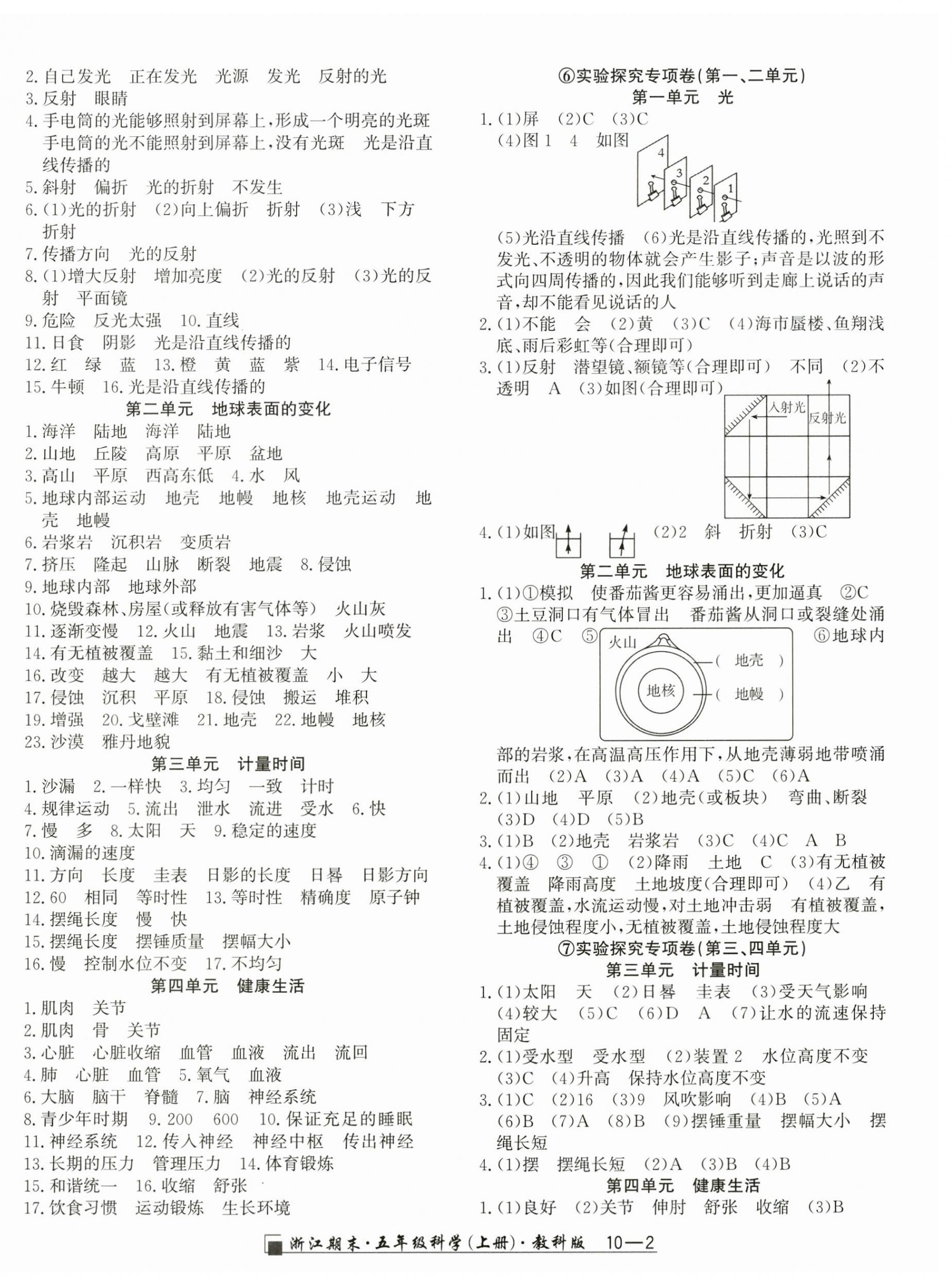 2024年励耘书业浙江期末五年级科学上册教科版 第2页