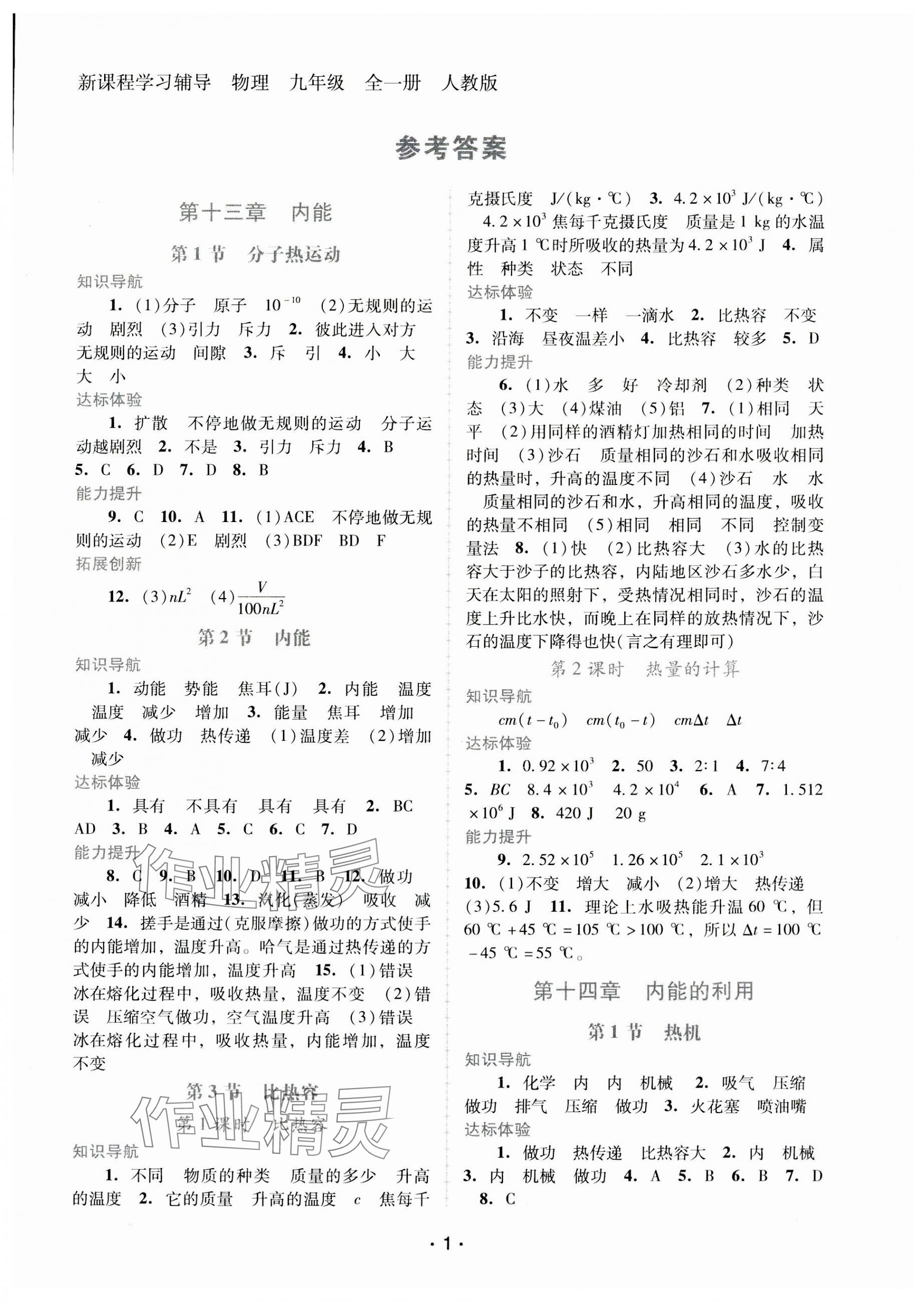 2023年新課程學(xué)習(xí)輔導(dǎo)九年級(jí)物理全一冊(cè)人教版中山專版 第1頁