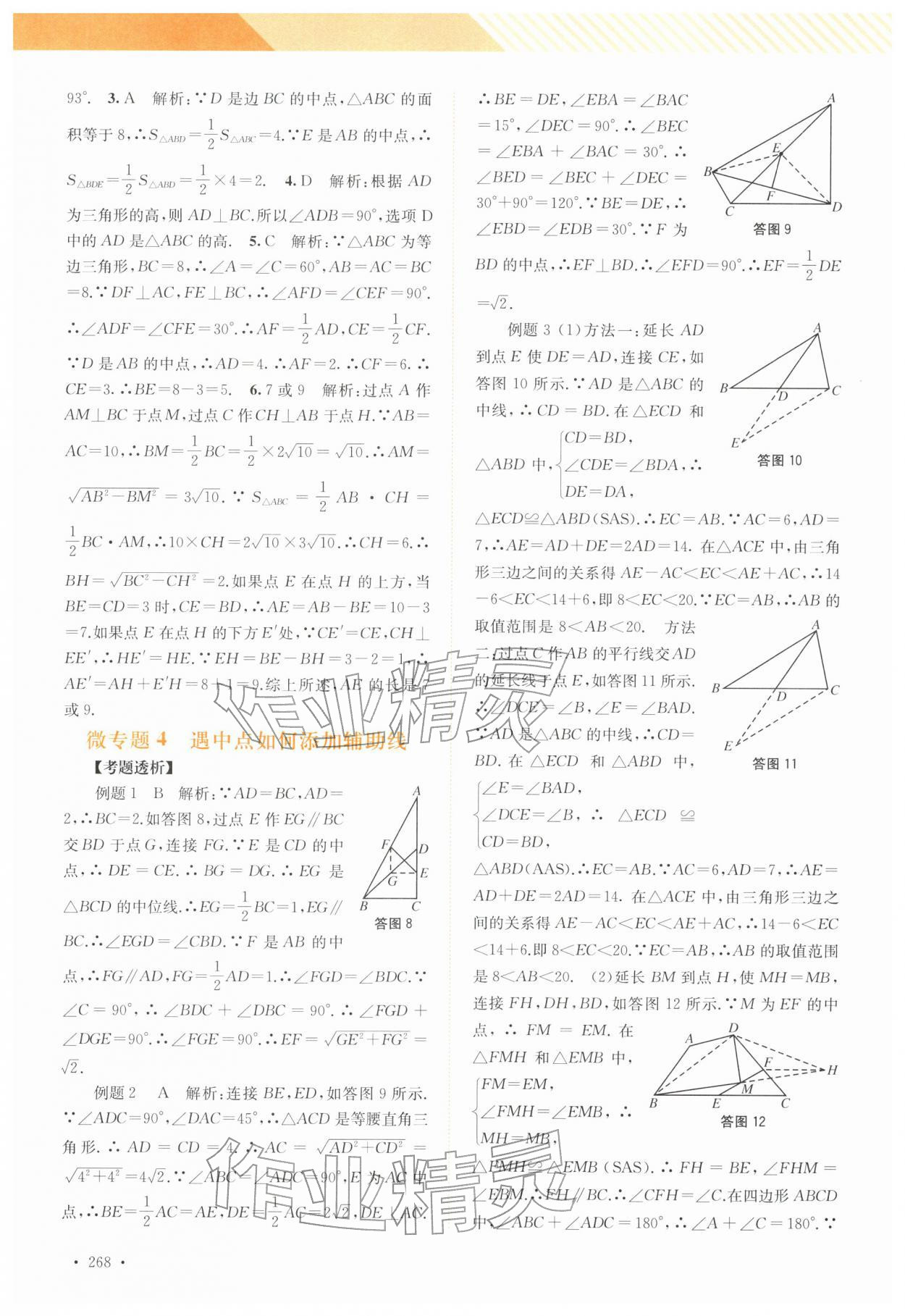 2026年中考指南总复习数学&nbsp;参考答案第10页