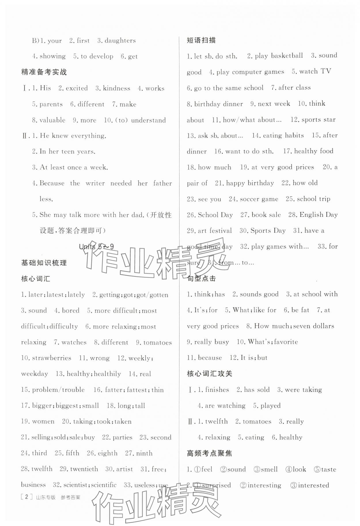 2025年升學(xué)錦囊英語(yǔ)山東專版 第2頁(yè)