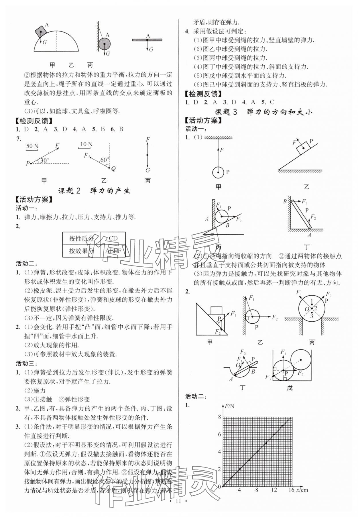 2023年活動單導(dǎo)學(xué)課程高中物理必修第一冊人教版 第11頁