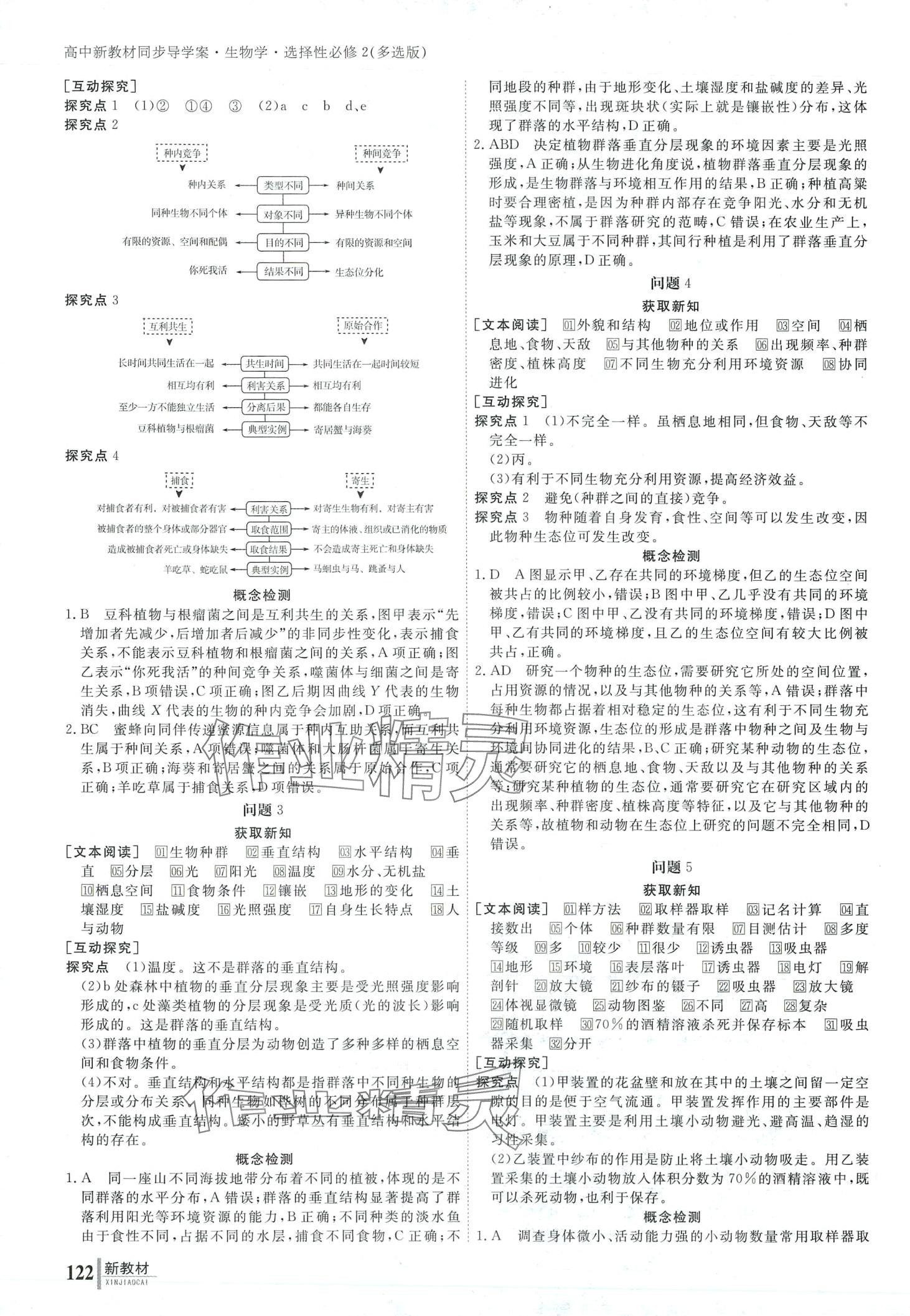 2024年與名師對(duì)話高中同步全程導(dǎo)學(xué)案（生物與環(huán)境）高中生物3選擇性必修2多選版 第5頁(yè)