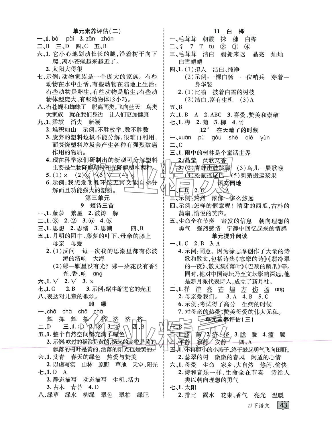 2024年花兒與星星四年級(jí)語文下冊(cè)人教版 第3頁